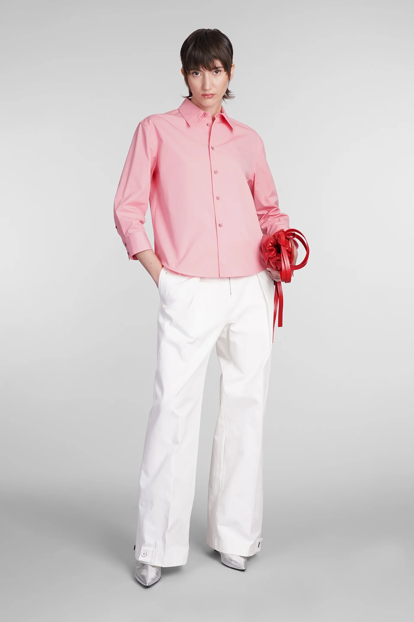 Pants in white cotton - Image 2