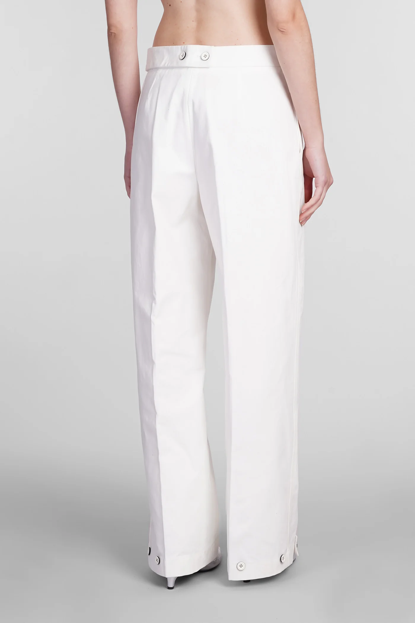 Pants in white cotton - Image 3