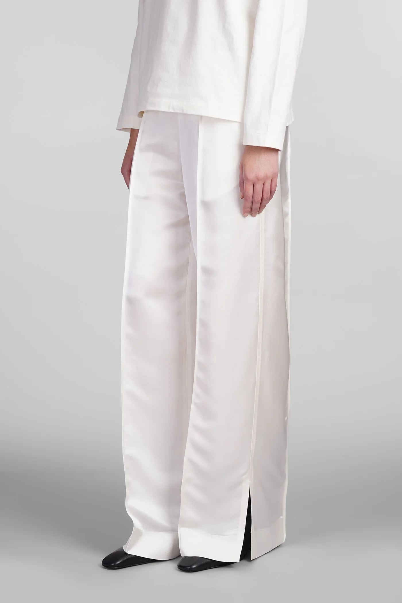 Pants in white polyamide polyester - Image 4