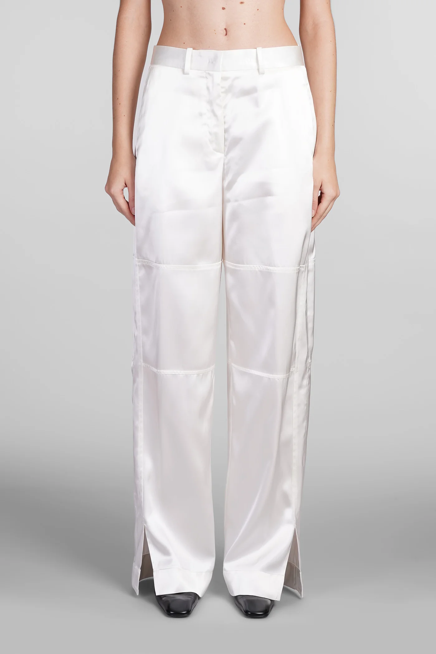 Pants in white viscose