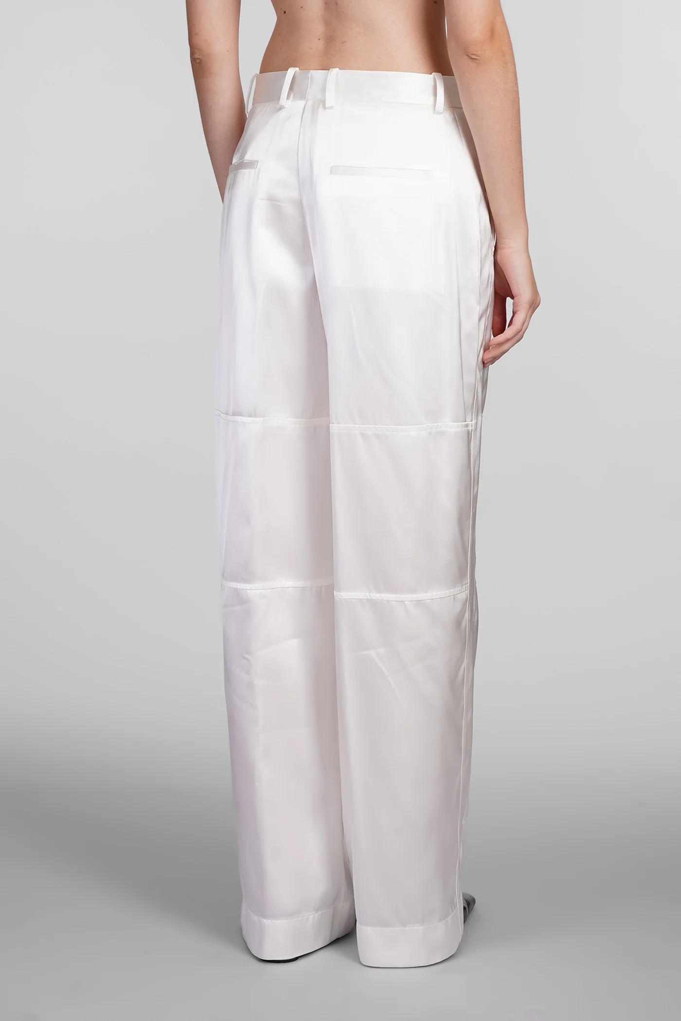Pants in white viscose - Image 3