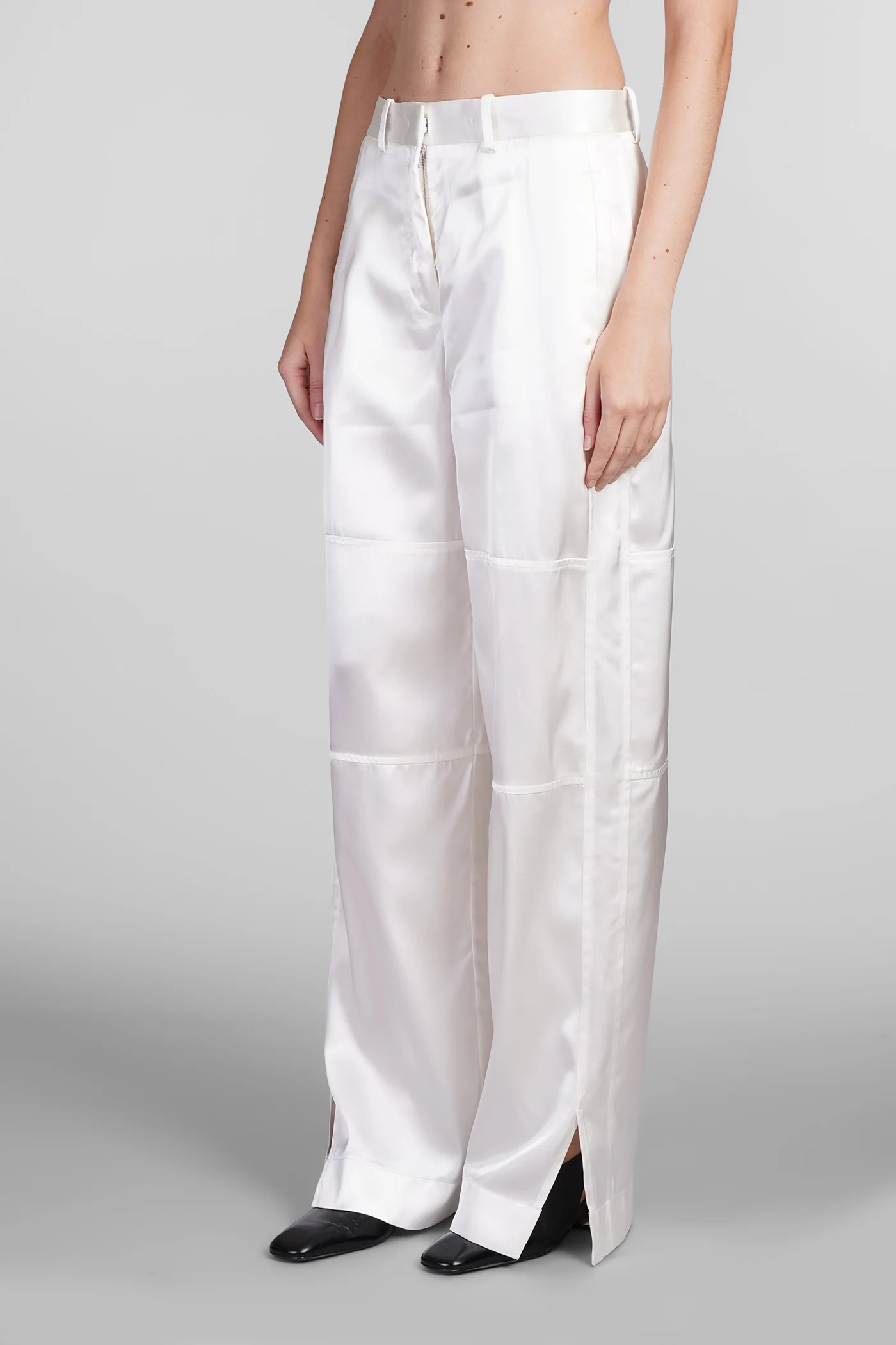 Pants in white viscose - Image 4