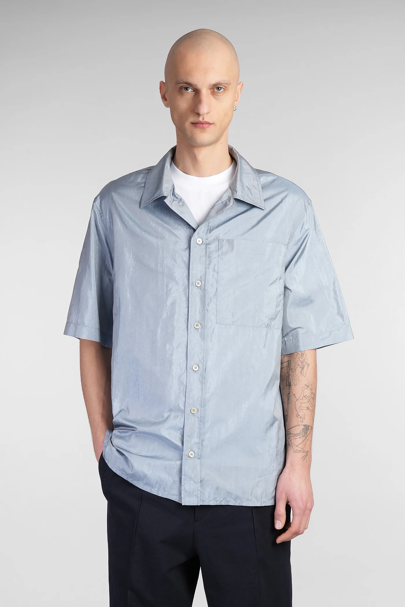 Shirt 165 Shirt in cyan polyamide