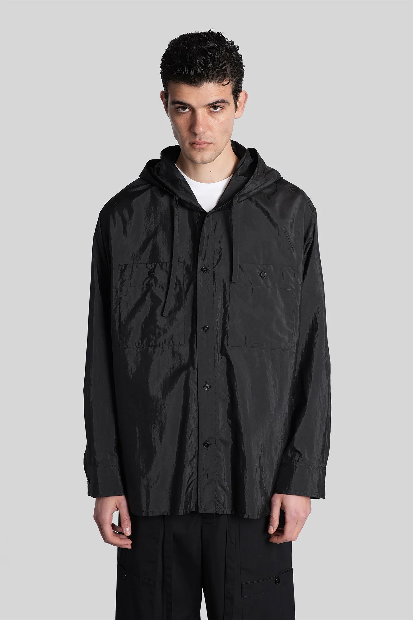 Shirt in black polyamide