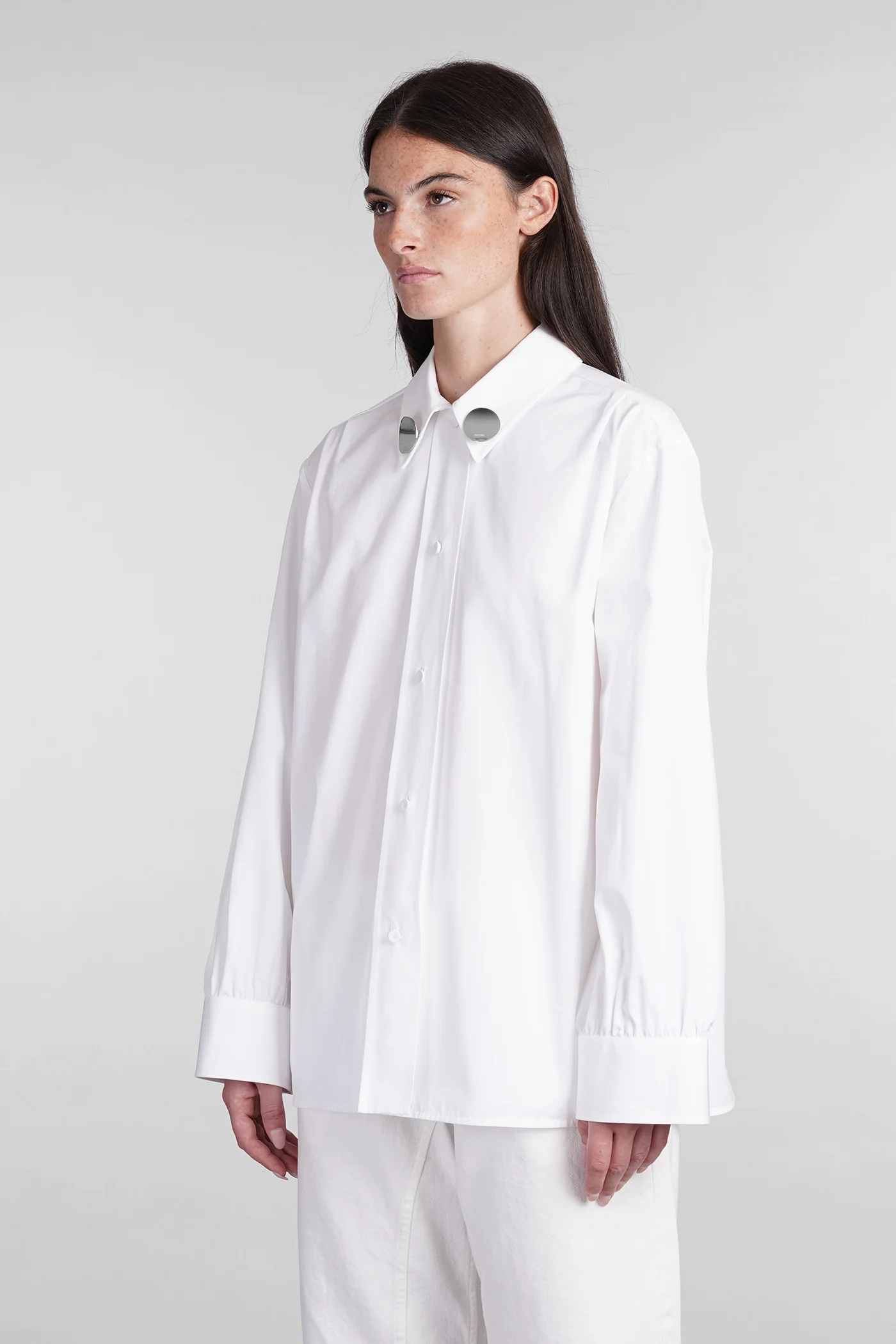 Shirt in white cotton - Image 4