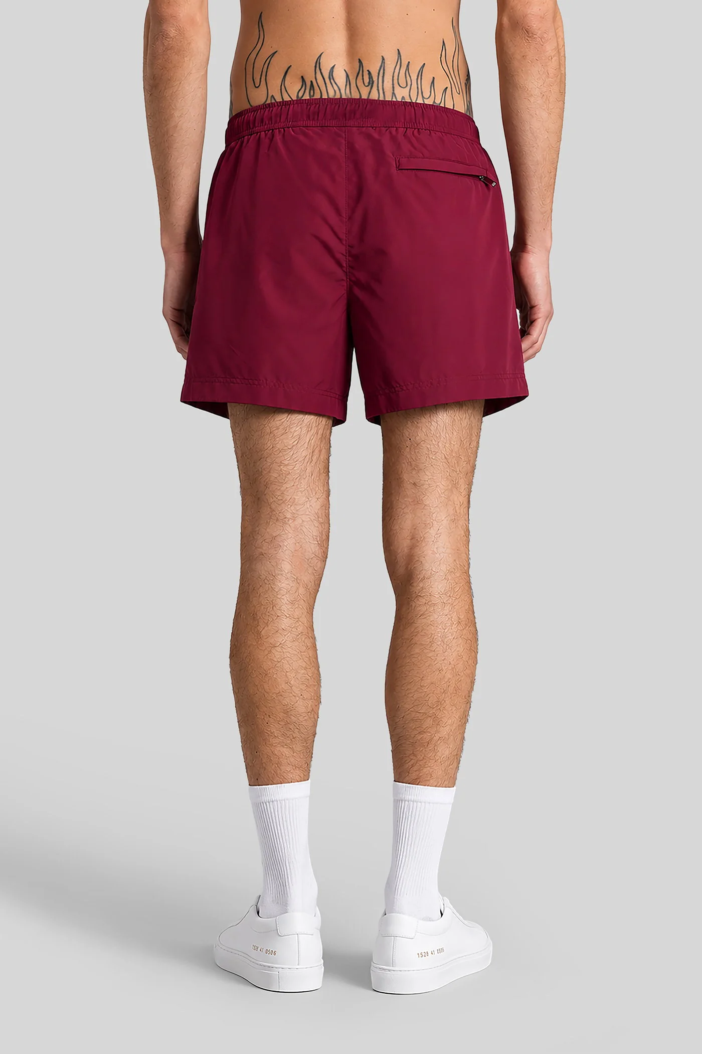 Shorts logo Beachwear in bordeaux polyamide - Image 3