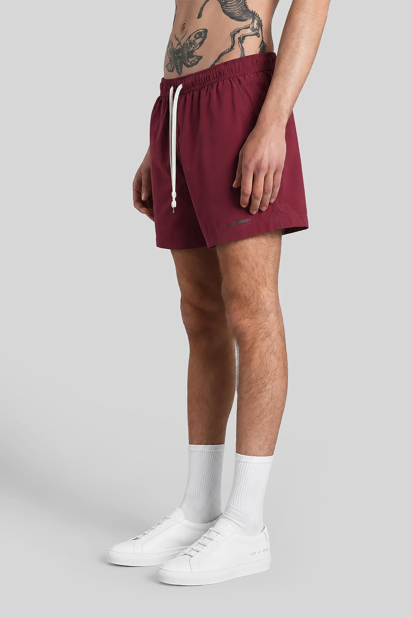Shorts logo Beachwear in bordeaux polyamide - Image 4