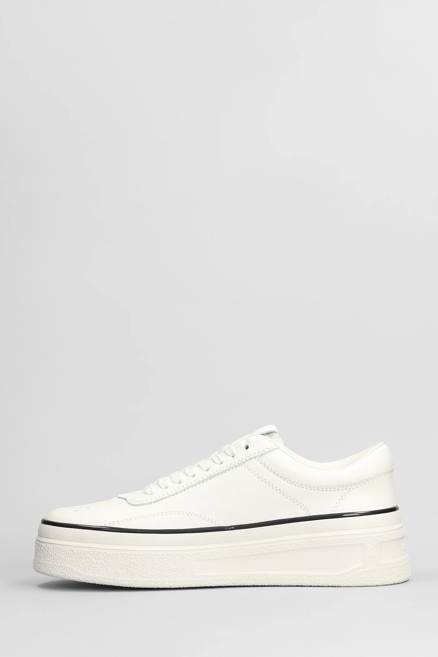 Sneakers in white leather - Image 3