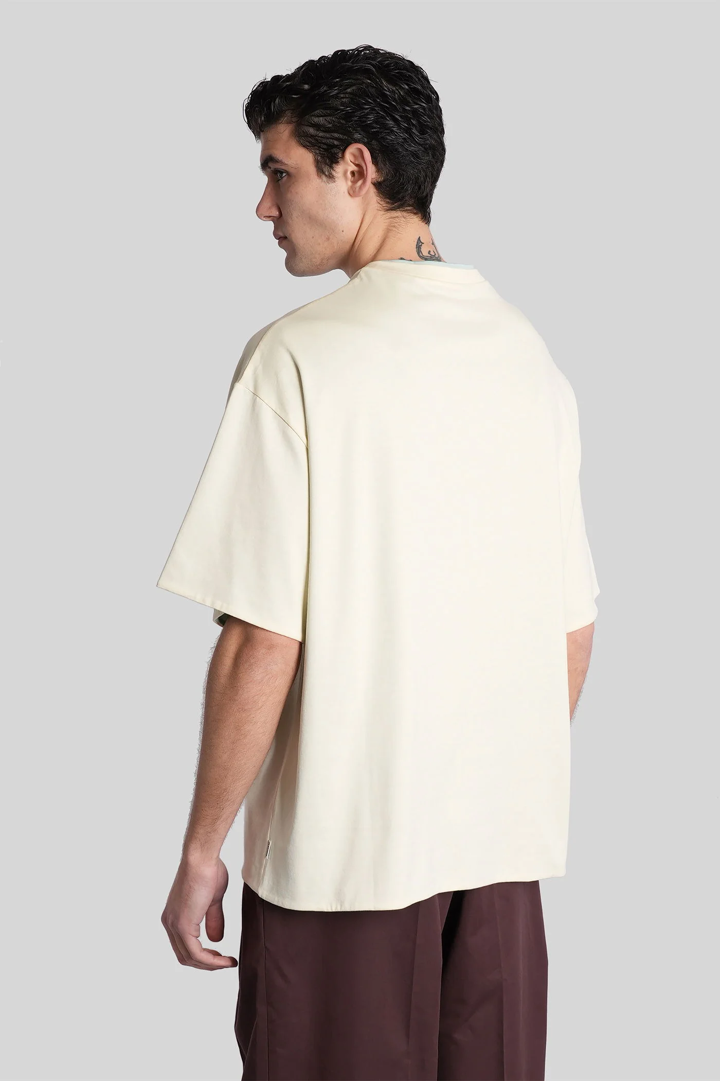 T-shirt cn ss T-Shirt in beige cotton - Image 3