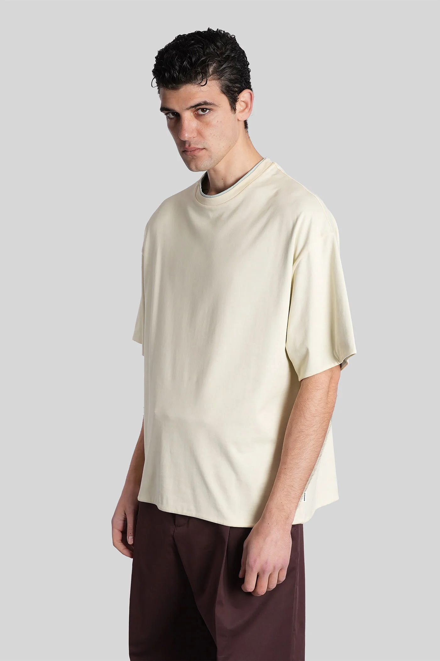 T-shirt cn ss T-Shirt in beige cotton - Image 4