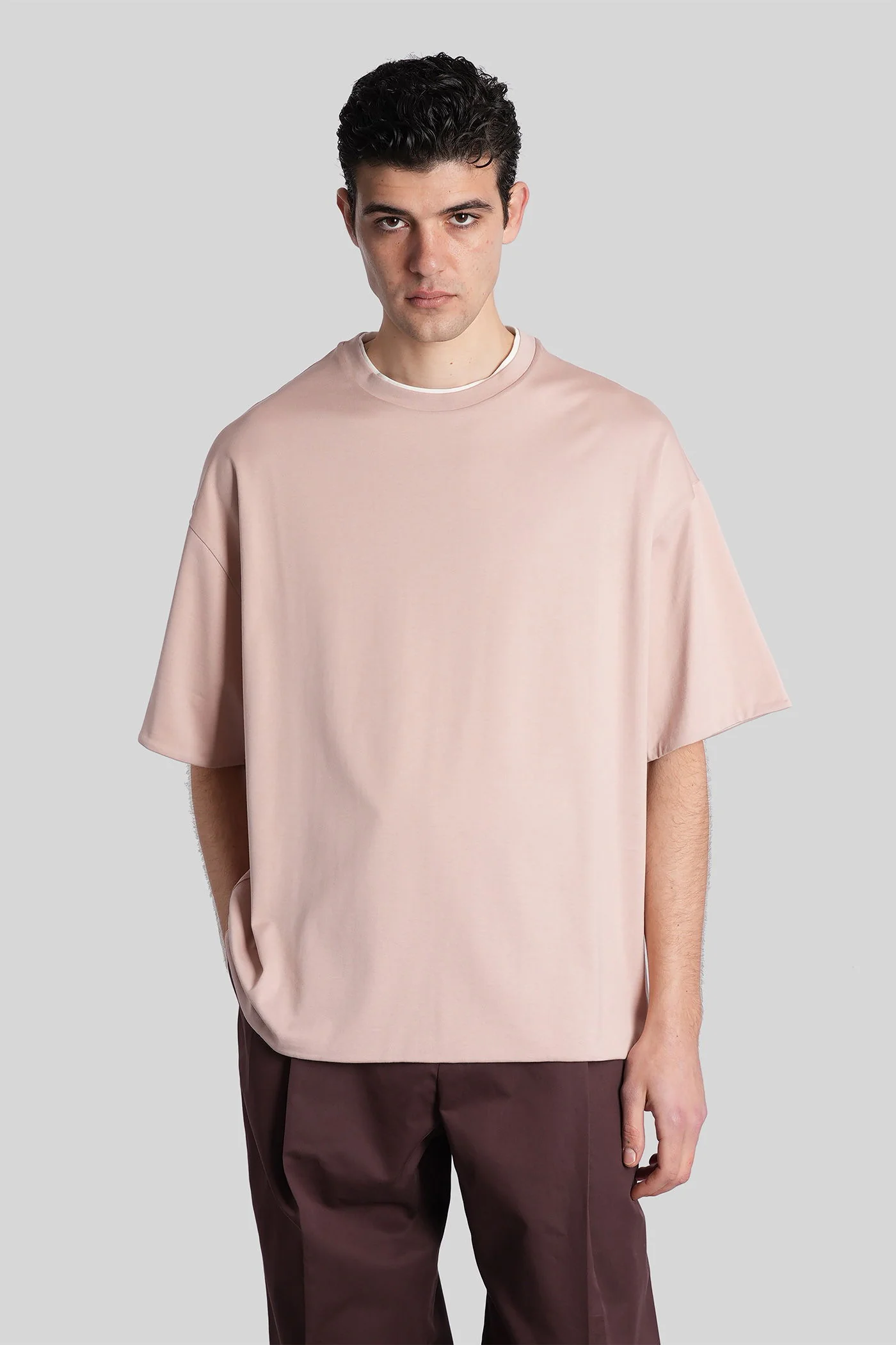 T-shirt cn ss T-Shirt in rose-pink cotton