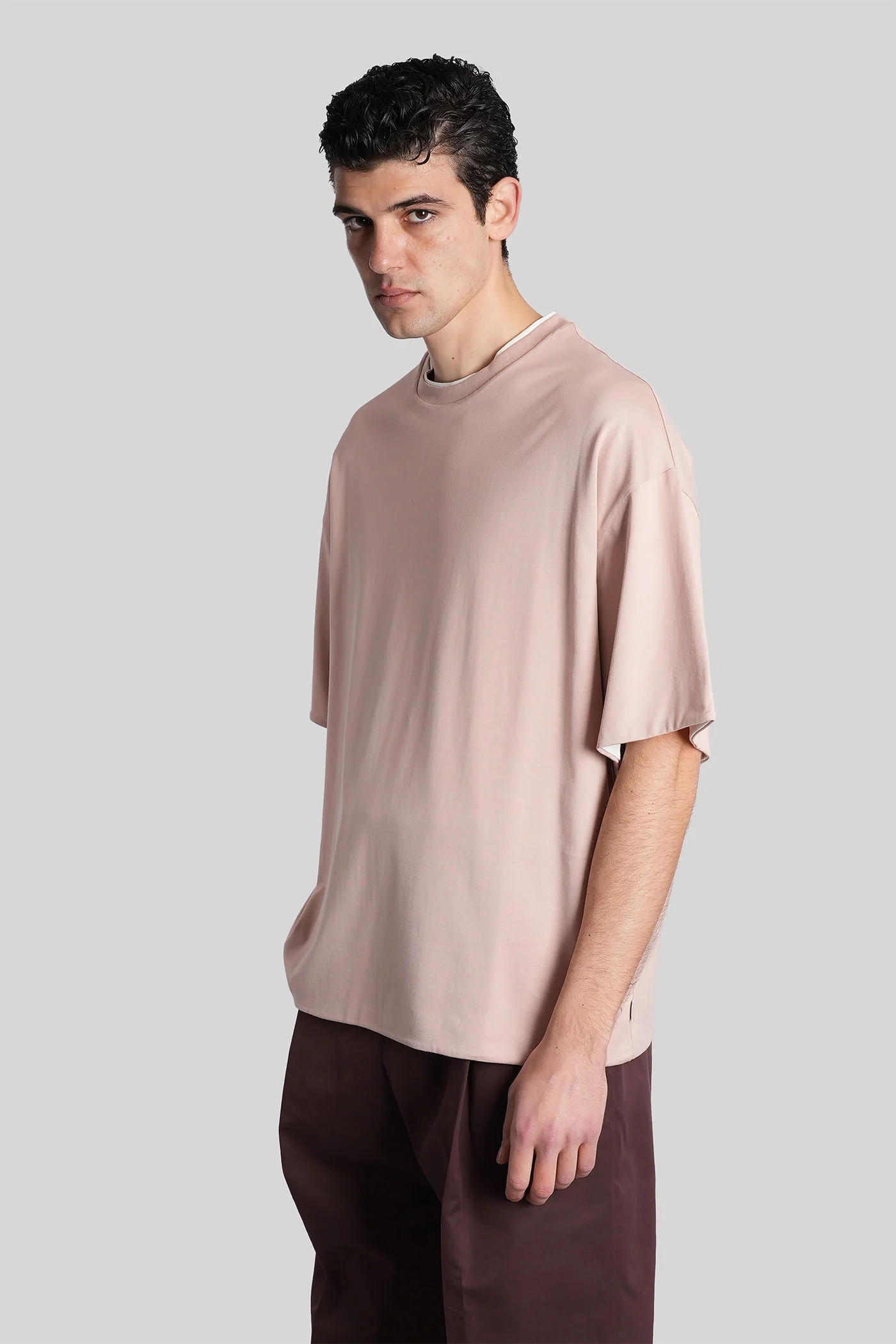T-shirt cn ss T-Shirt in rose-pink cotton - Image 4