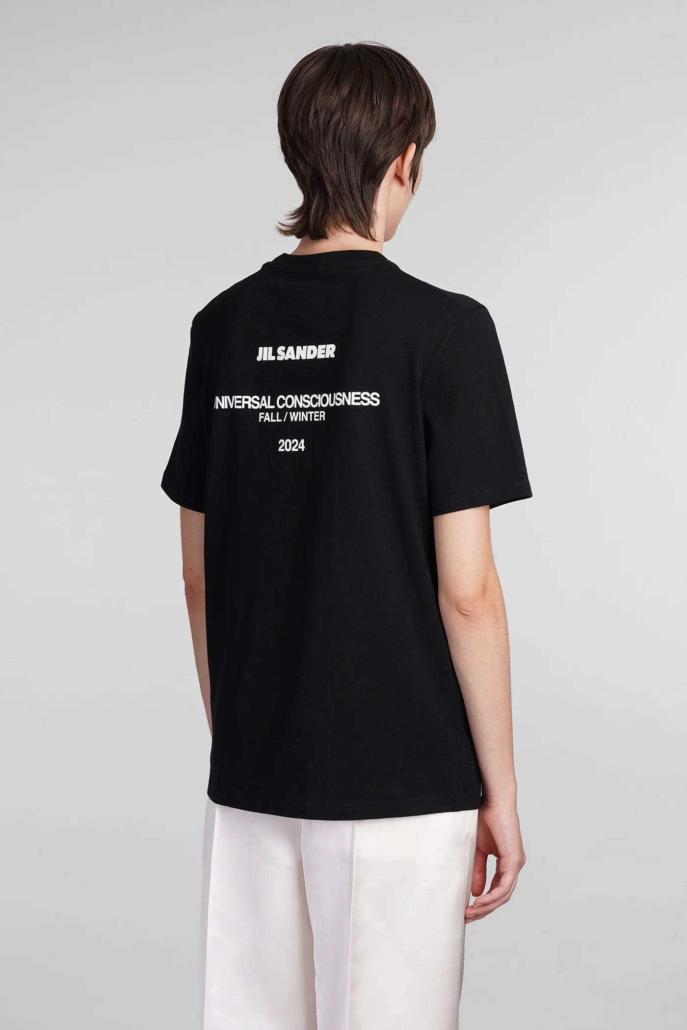 T-Shirt in black cotton - Image 3