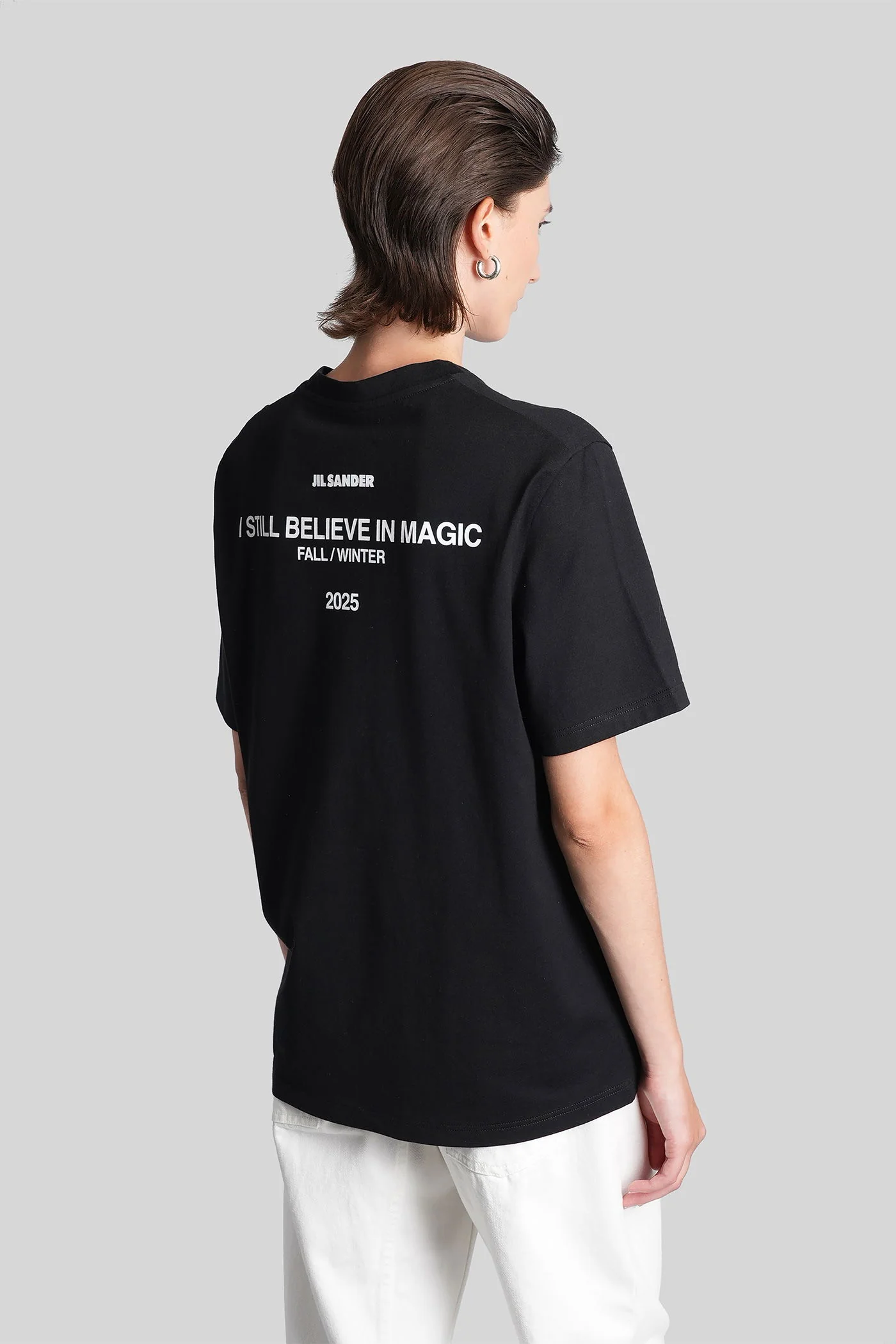 T-Shirt in black cotton - Image 3