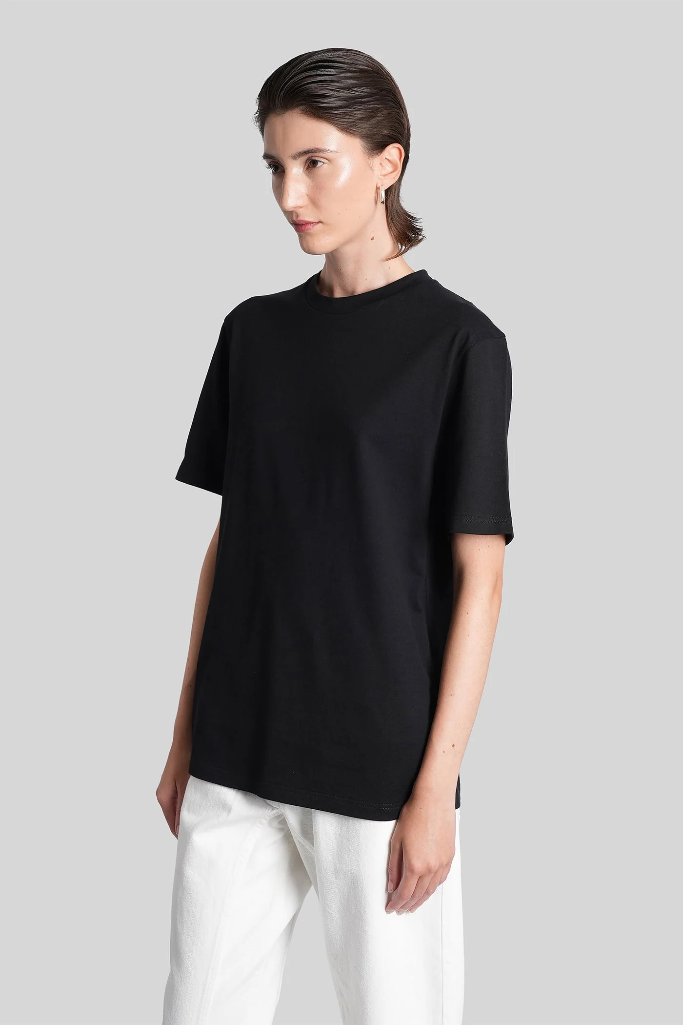 T-Shirt in black cotton - Image 4