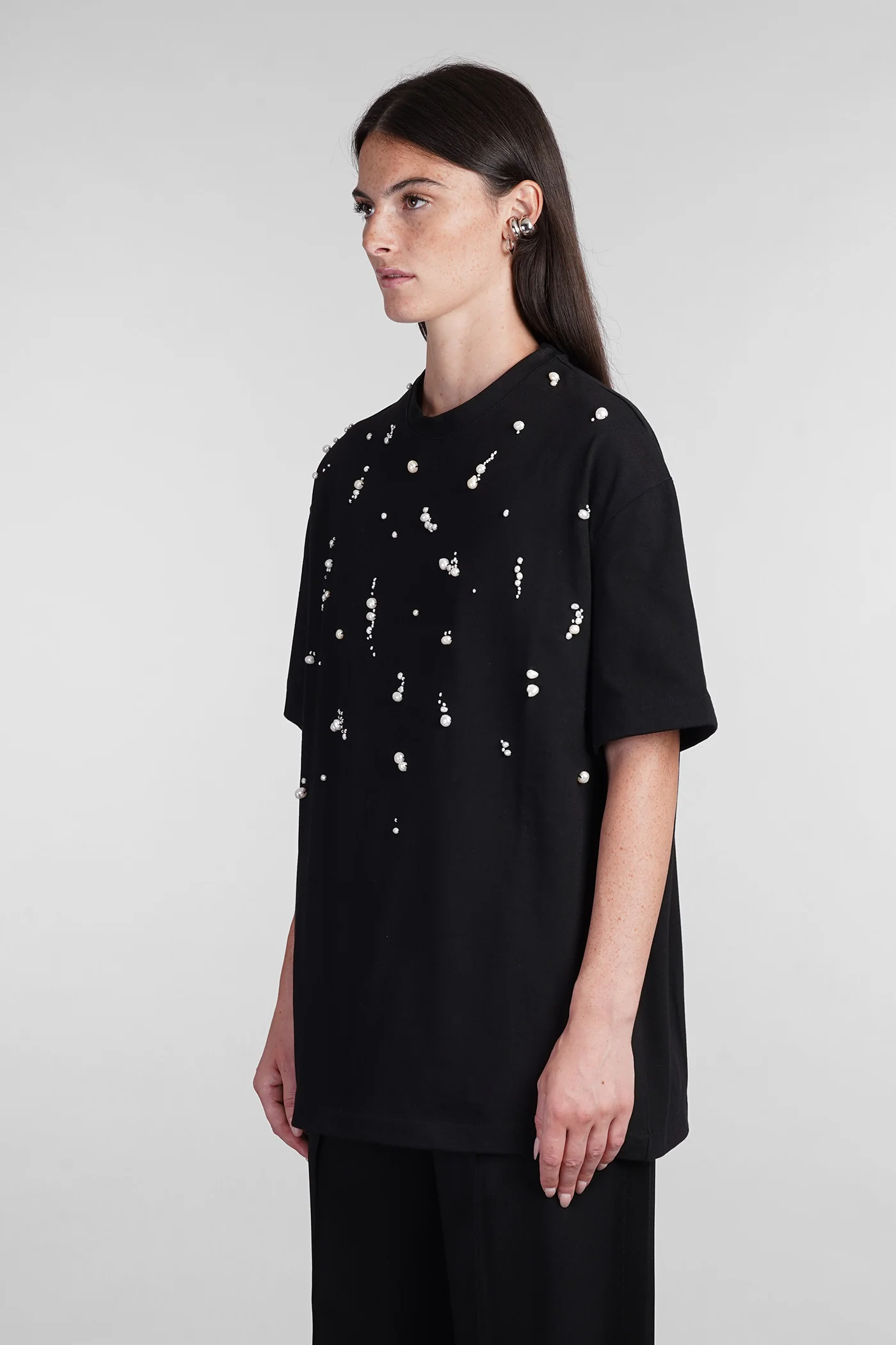 T-Shirt in black cotton - Image 4