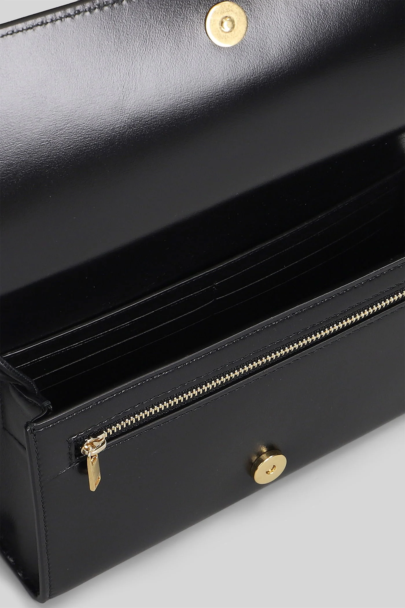 Triangle wallet Shoulder bag in black leather - Image 4