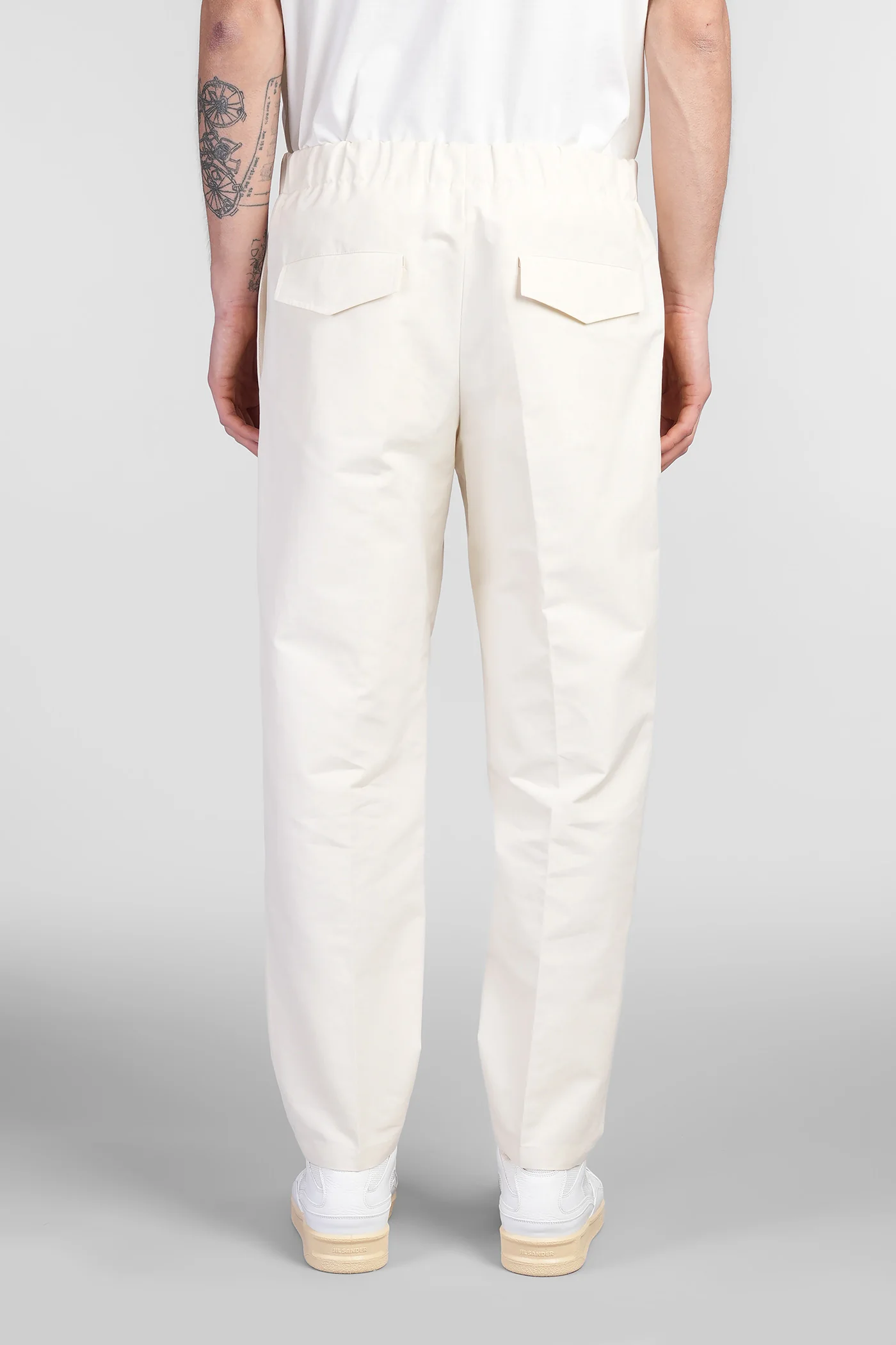 Trousers 06 Pants in beige cotton - Image 3