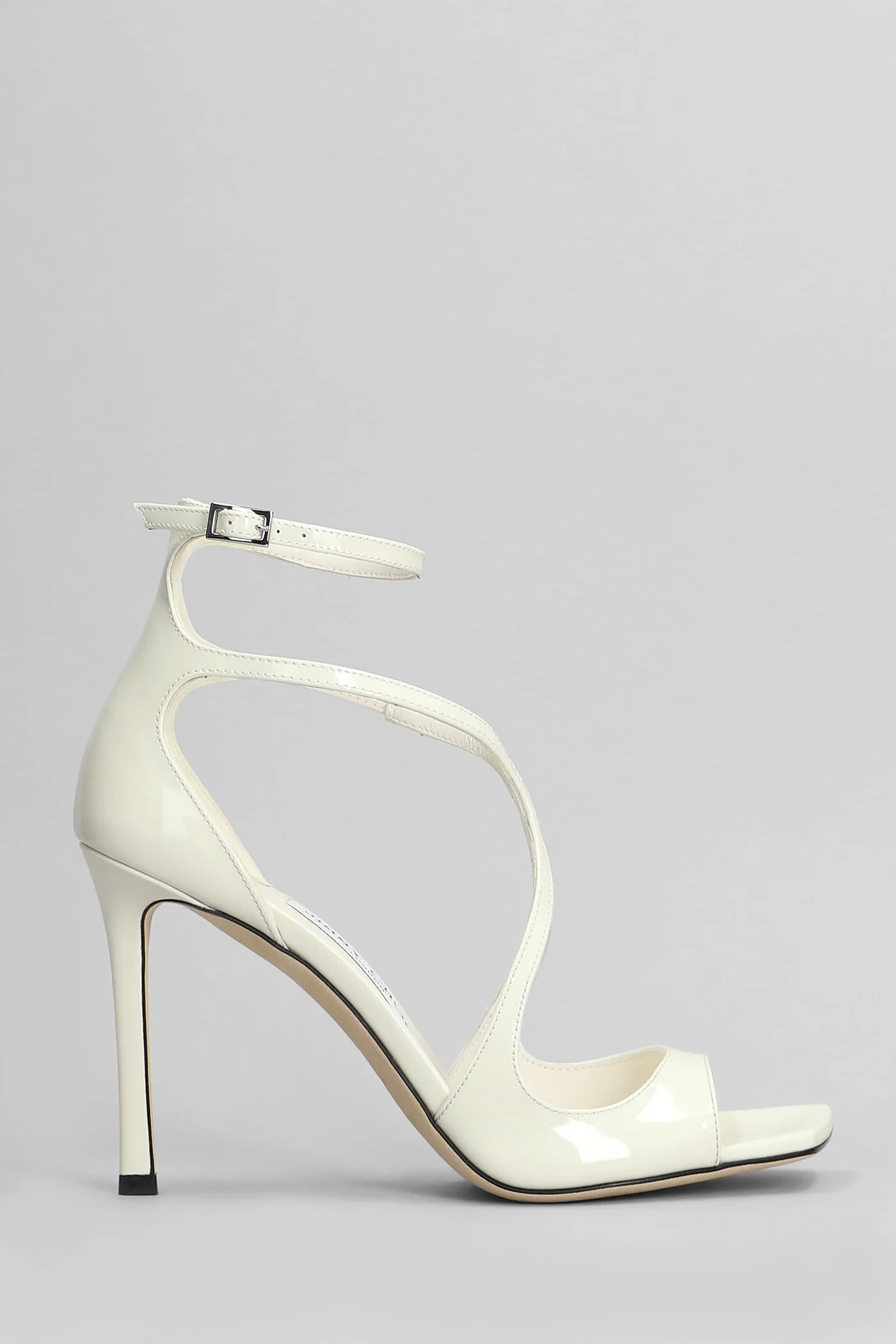 Azia 95 Sandals in beige patent leather