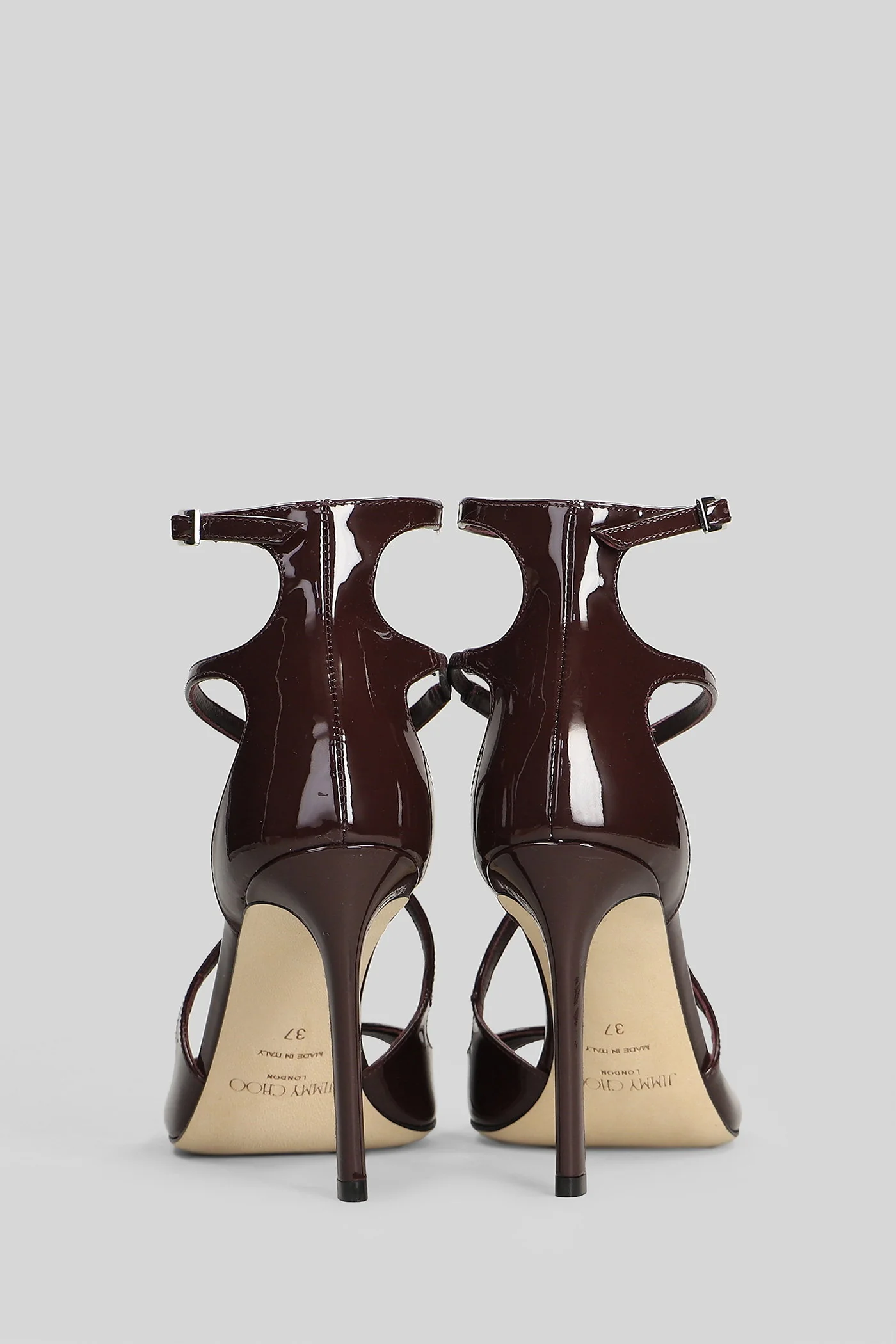 Azia 95 Sandals in bordeaux patent leather - Image 4