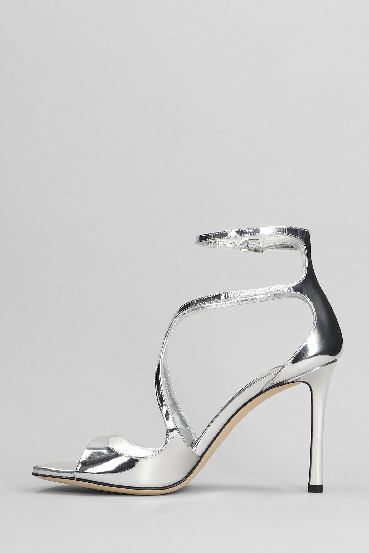 Azia 95 Sandals in silver patent leather - Image 3