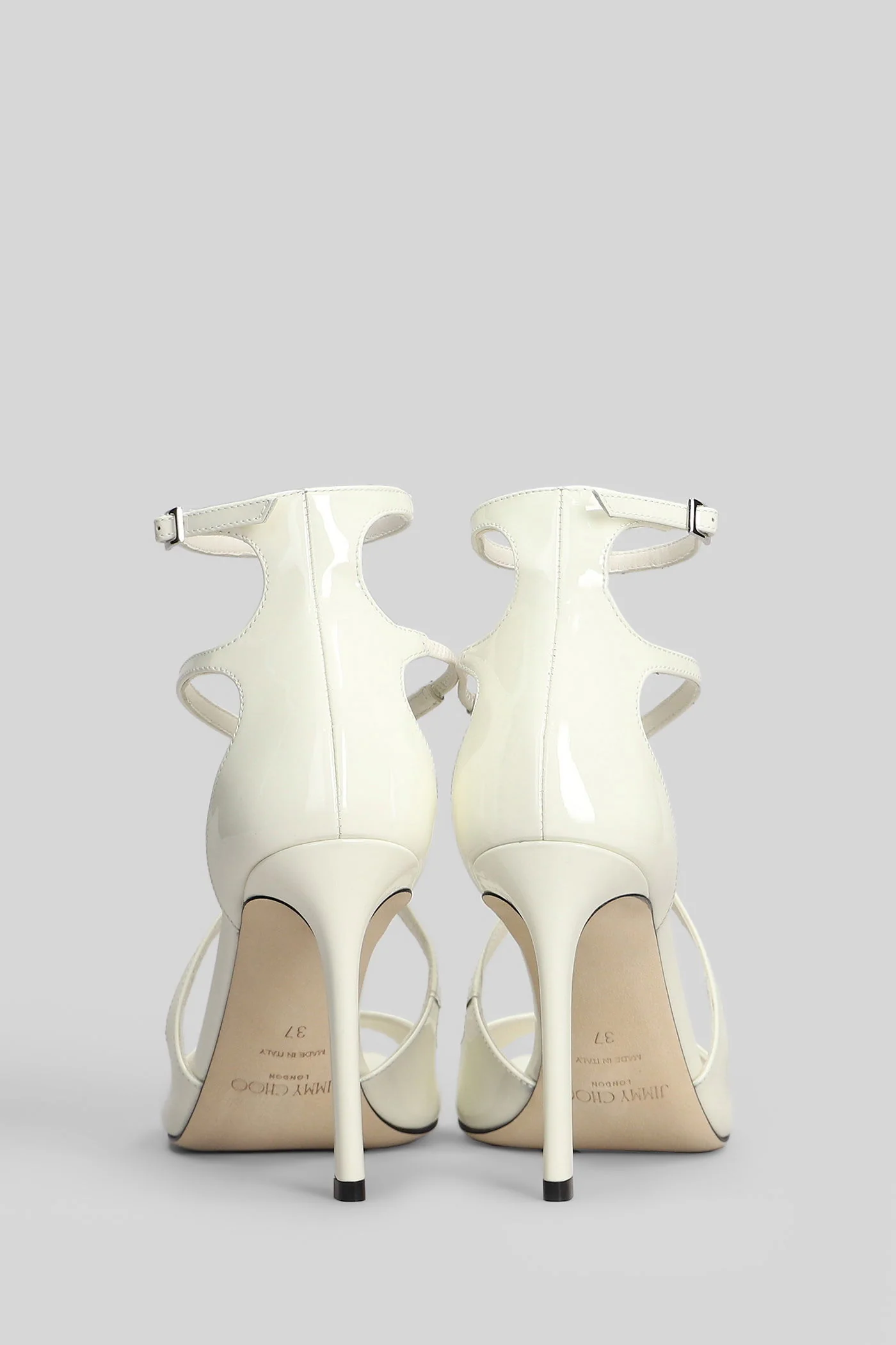 Azia 95 Sandals in white patent leather - Image 4