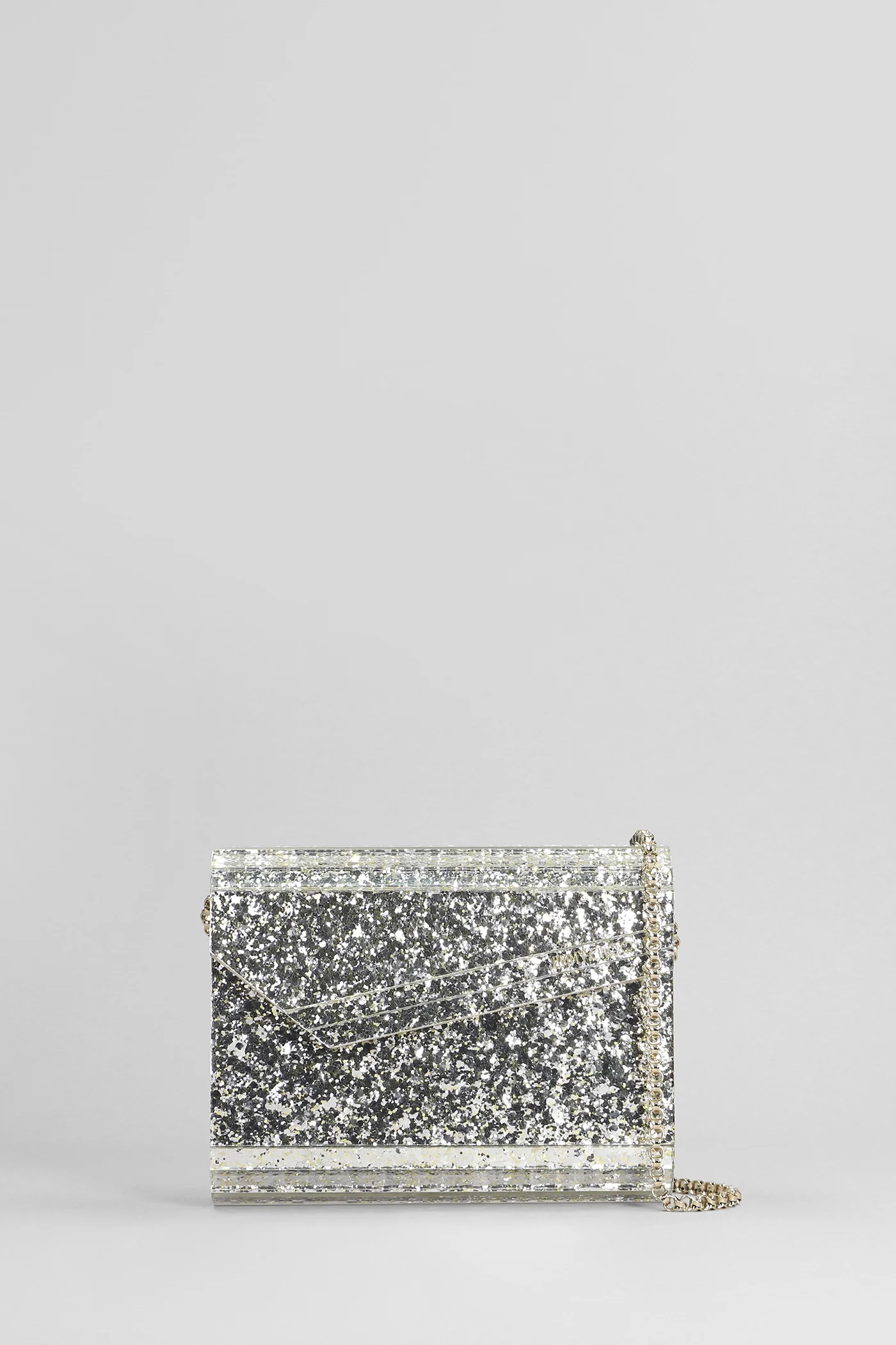 Candy Clutch in silver acrylic