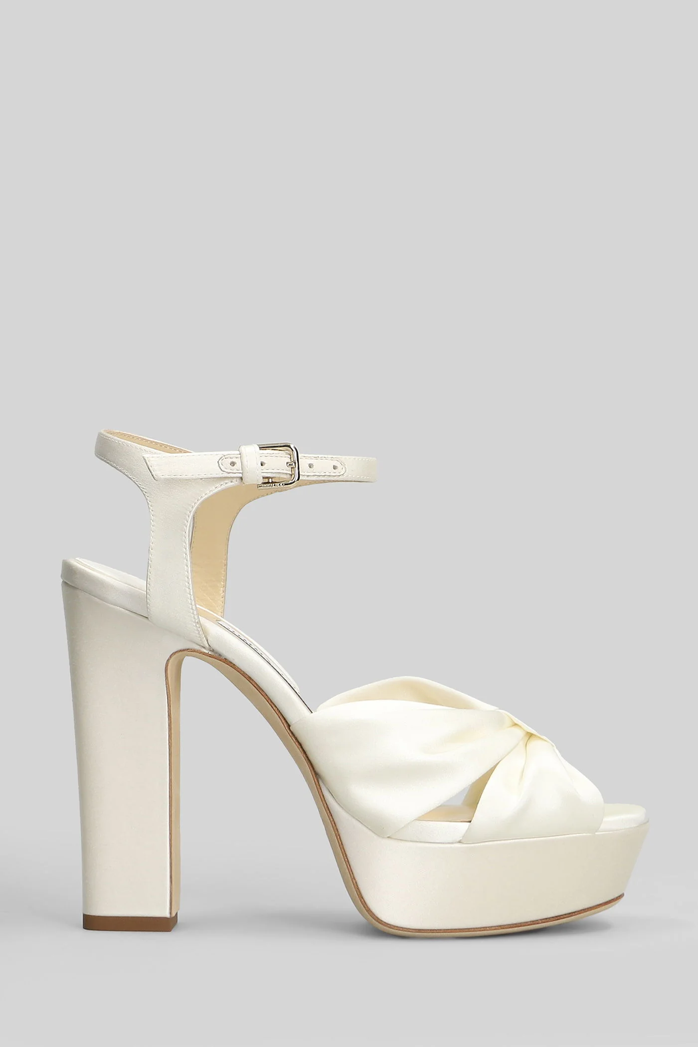 Heloise 120 Sandals in white satin