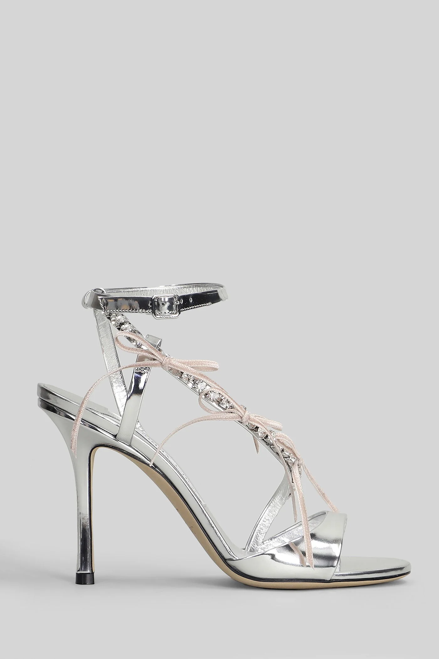 Lula 100 Sandals in silver leather