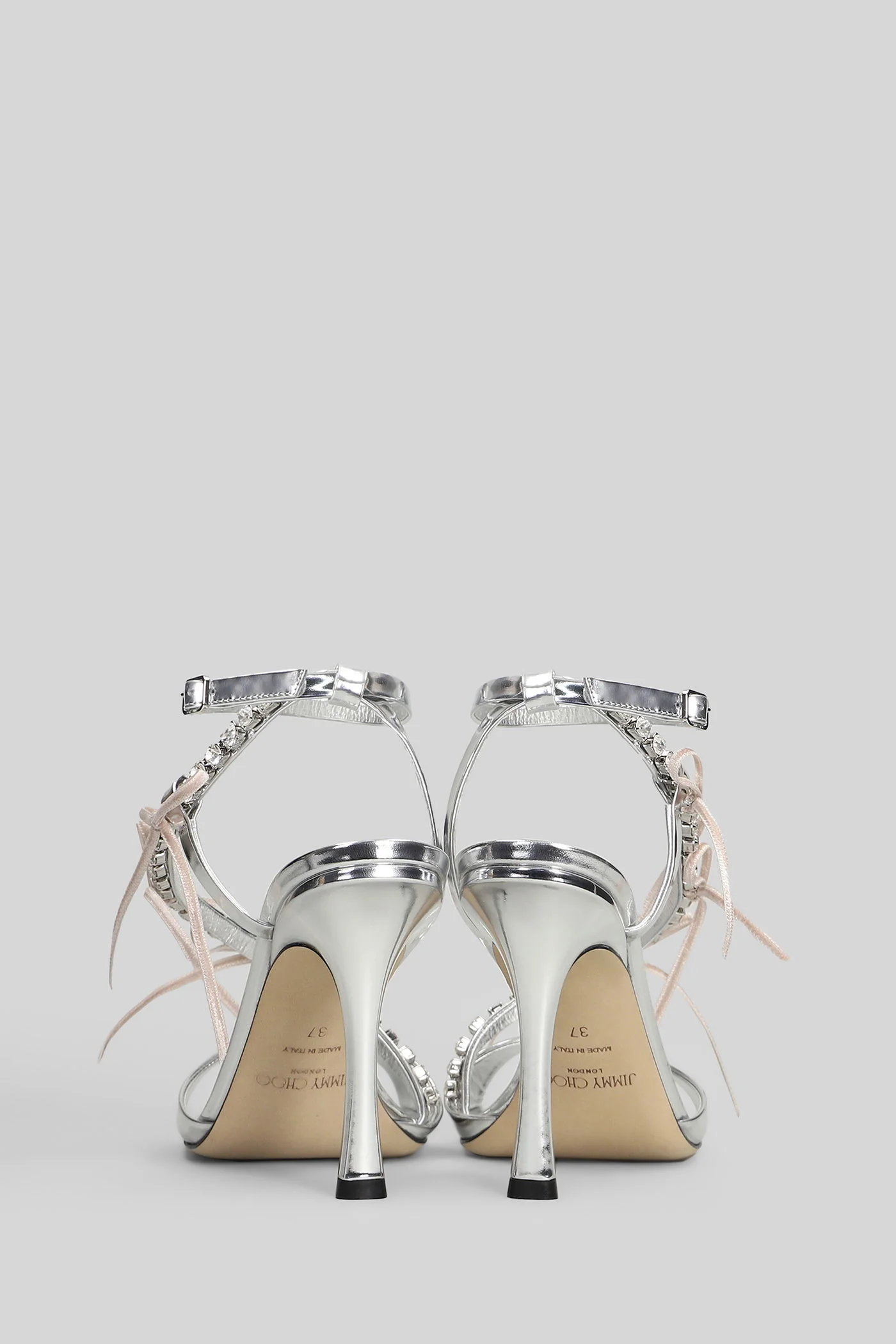 Lula 100 Sandals in silver leather - Image 4