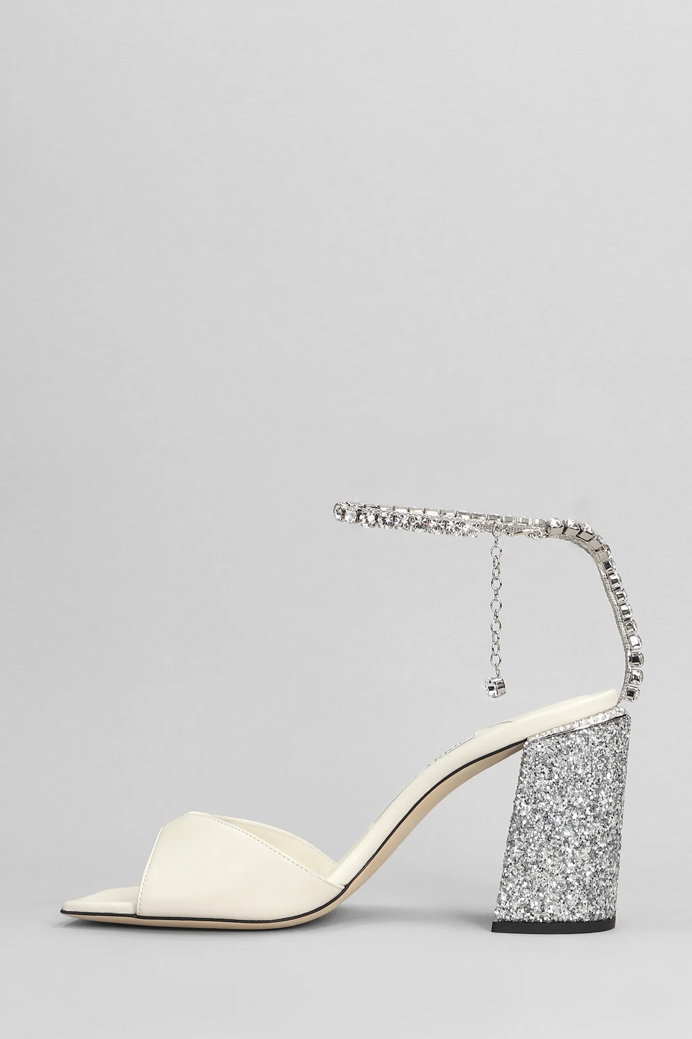Saeda 85 Sandals in beige leather - Image 3