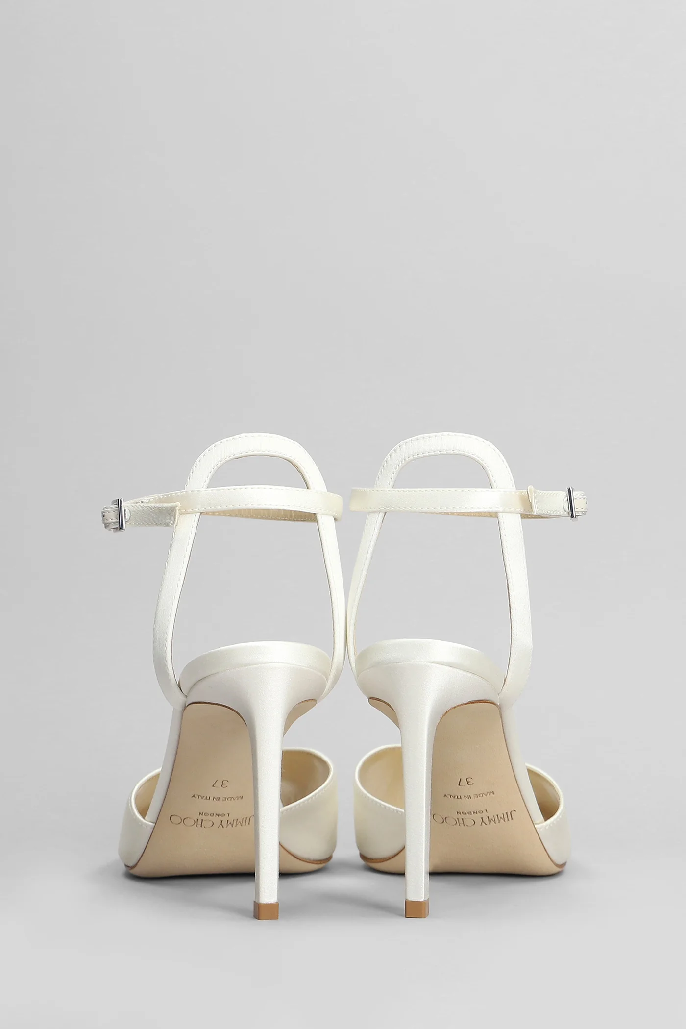 Scora 85 Sandals in beige satin - Image 4