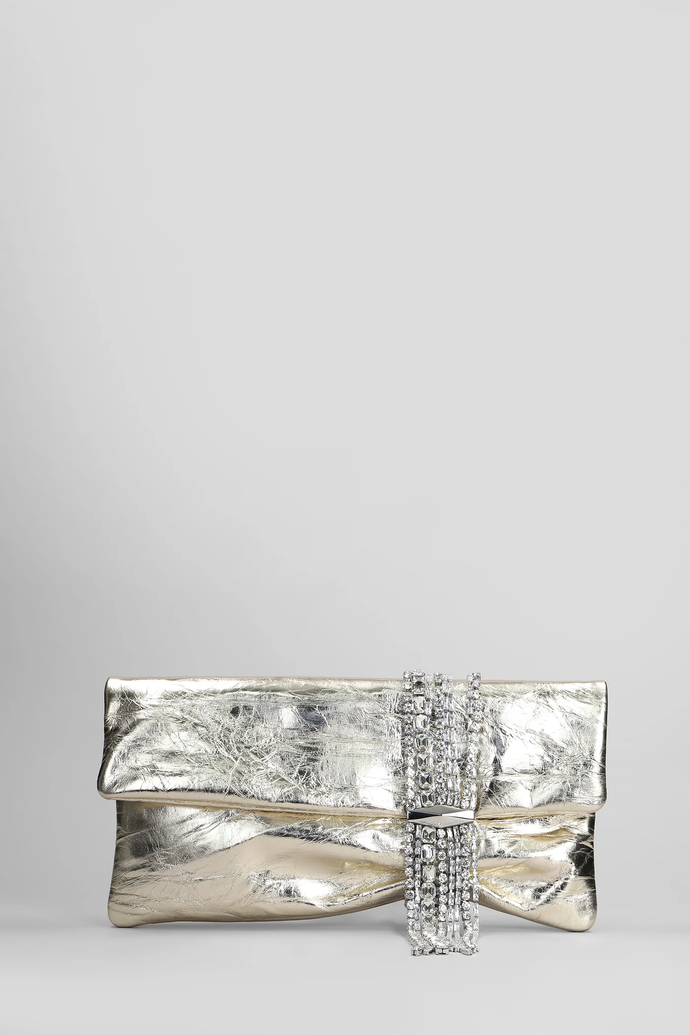 Zandra Clutch in gold leather