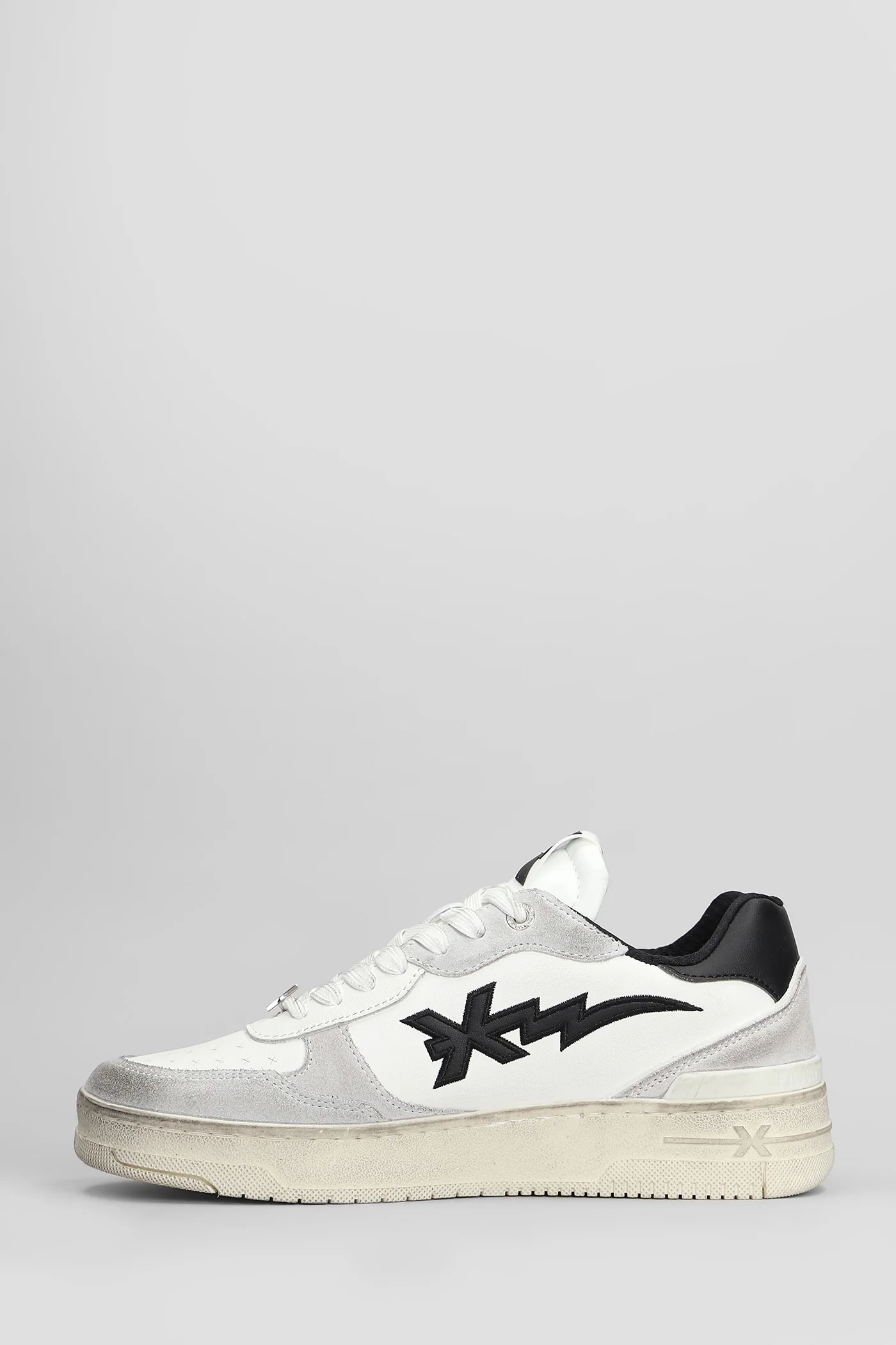 Sneakers in white suede and leather - Image 3