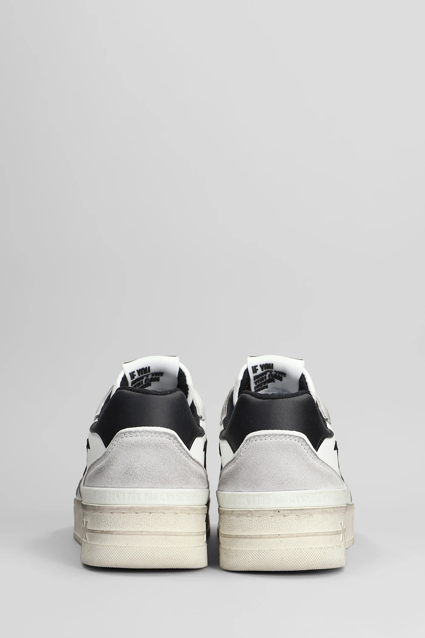 Sneakers in white suede and leather - Image 4