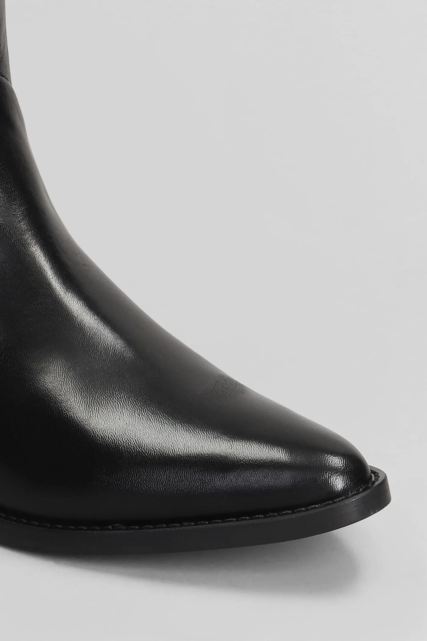 High heels Ankle boots in black leather - Image 5