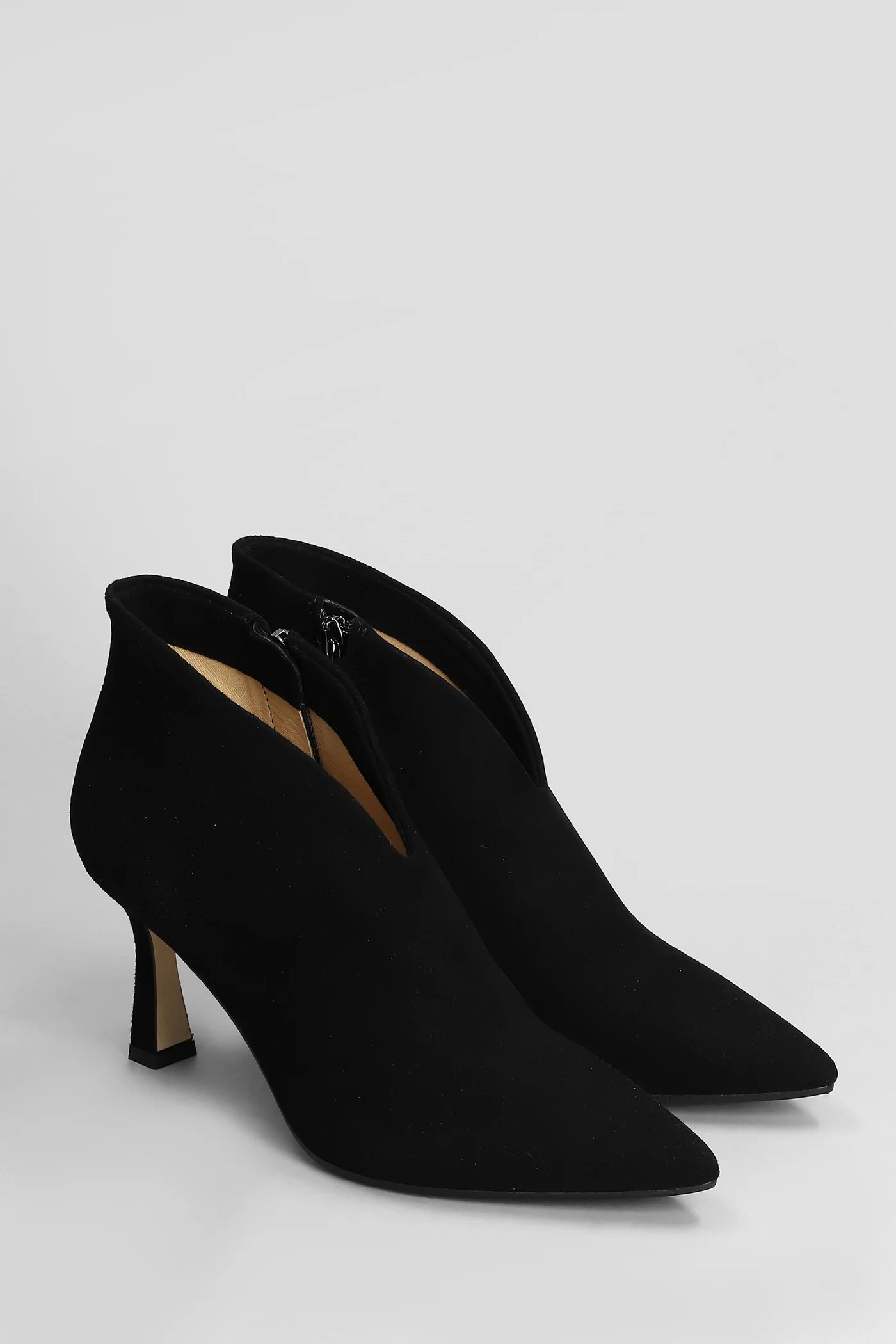 High heels Ankle boots in black suede - Image 2