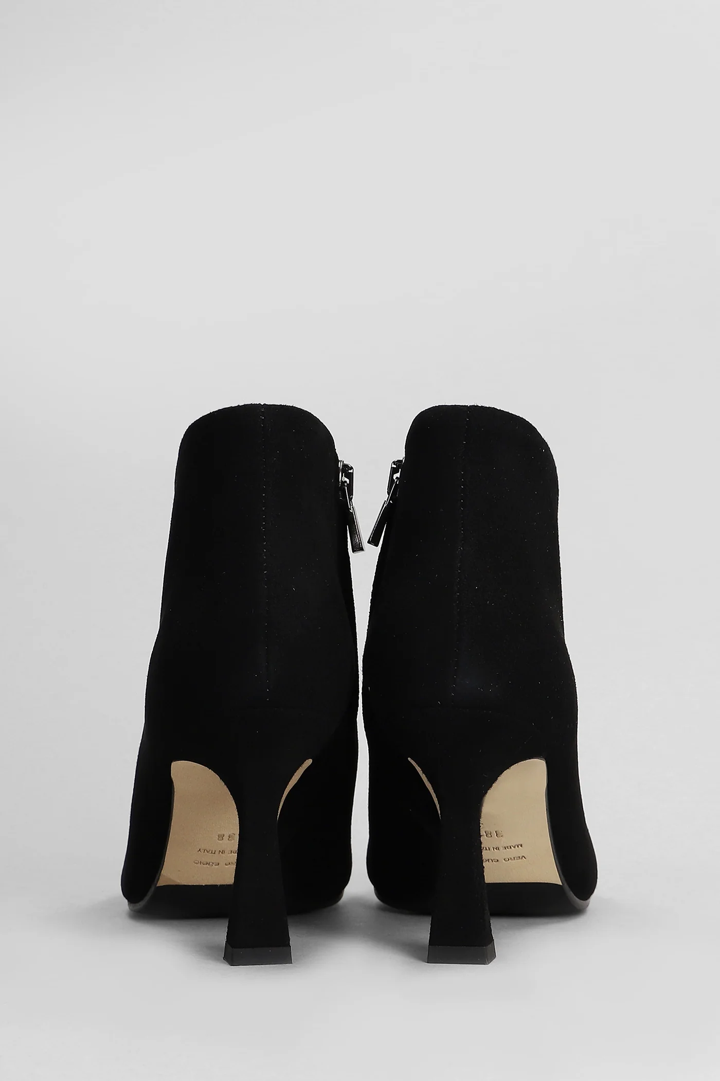 High heels Ankle boots in black suede - Image 4