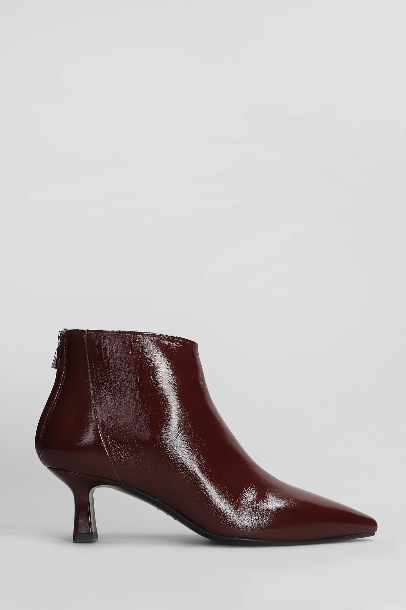 High heels Ankle boots in bordeaux leather