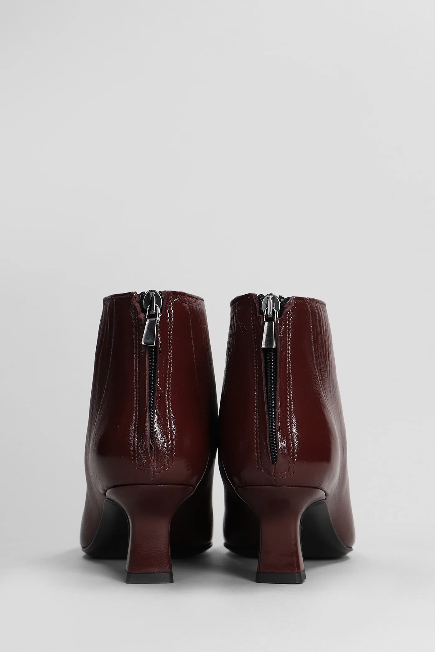High heels Ankle boots in bordeaux leather - Image 4