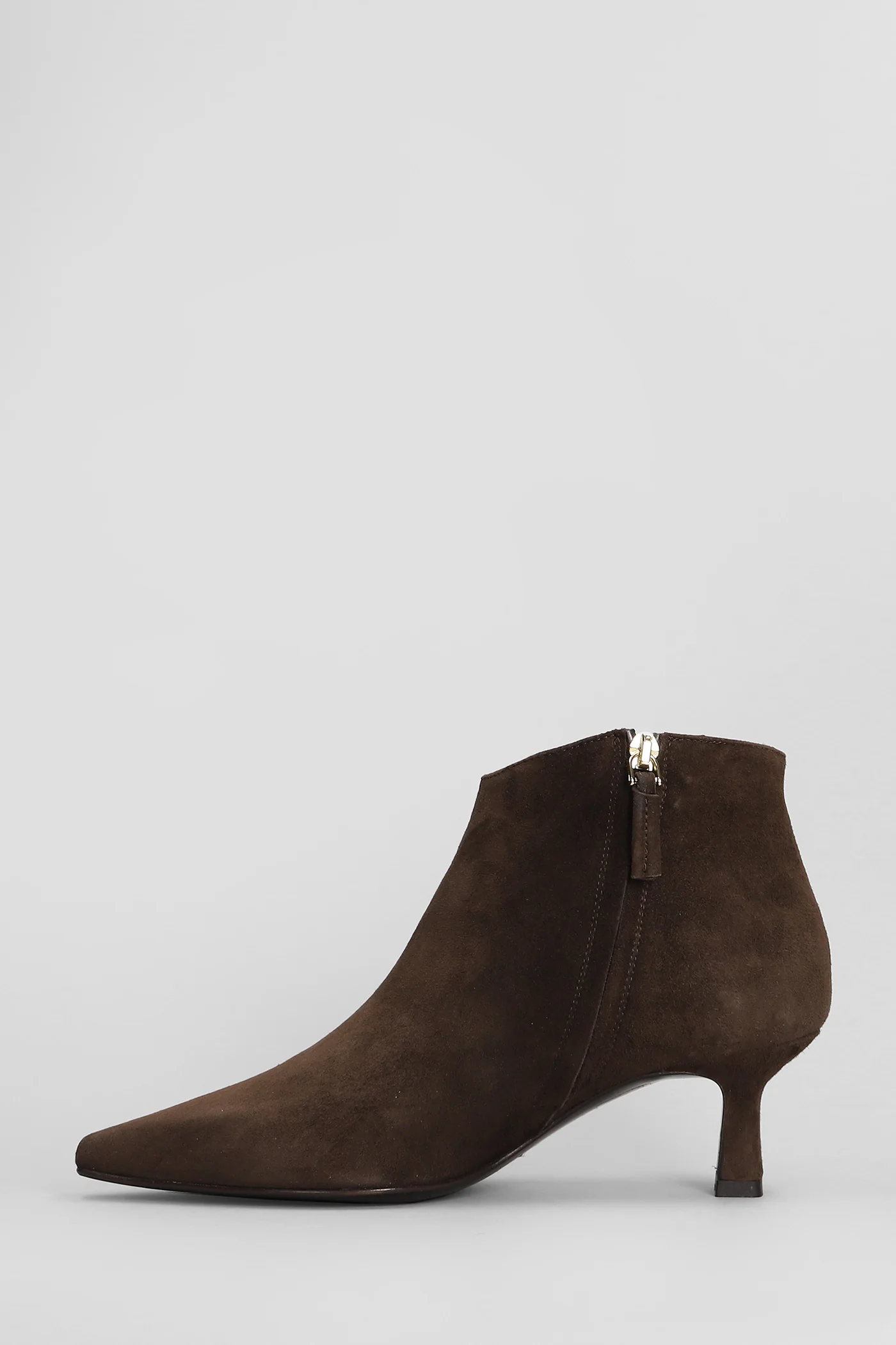 High heels Ankle boots in dark brown suede - Image 3