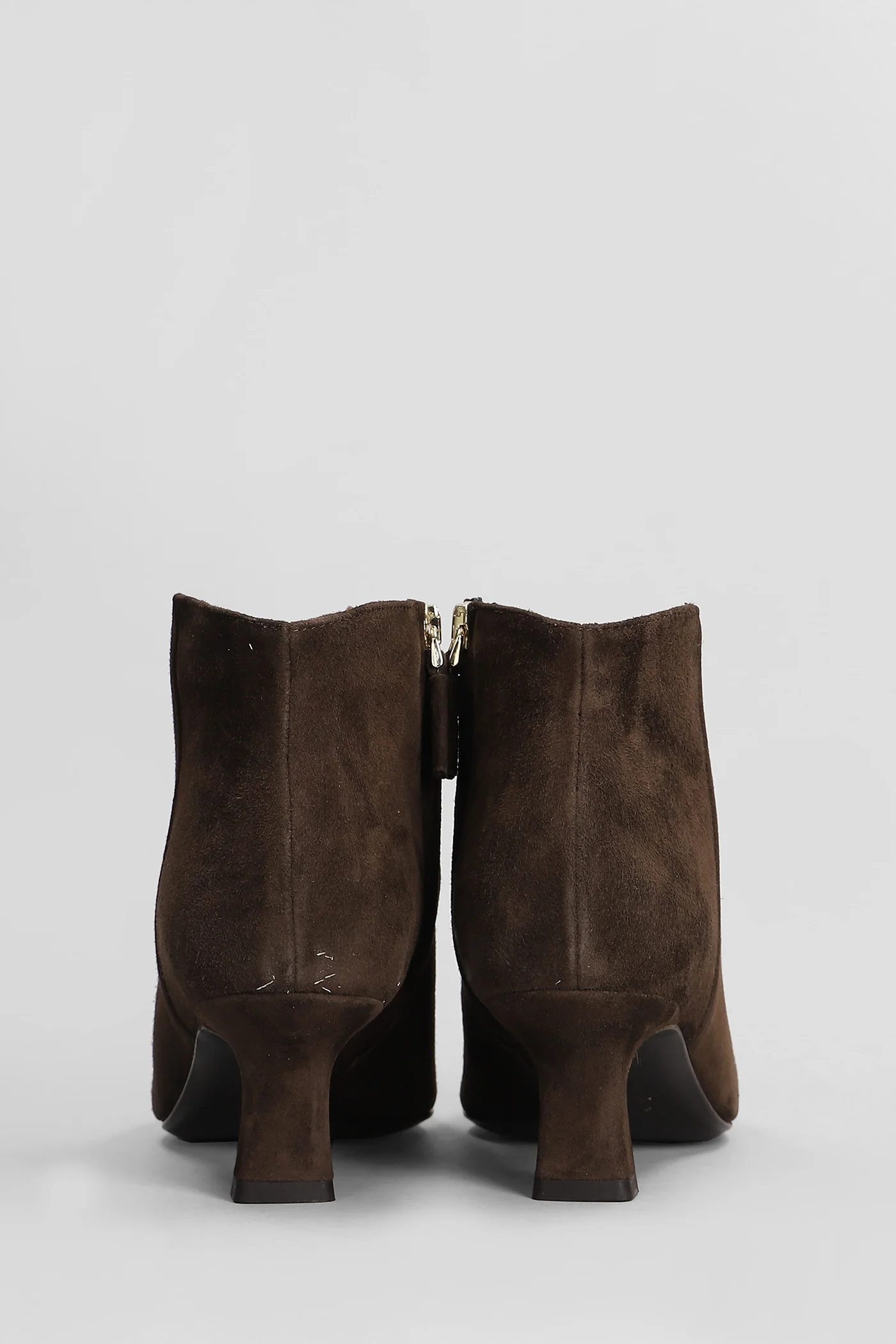 High heels Ankle boots in dark brown suede - Image 4