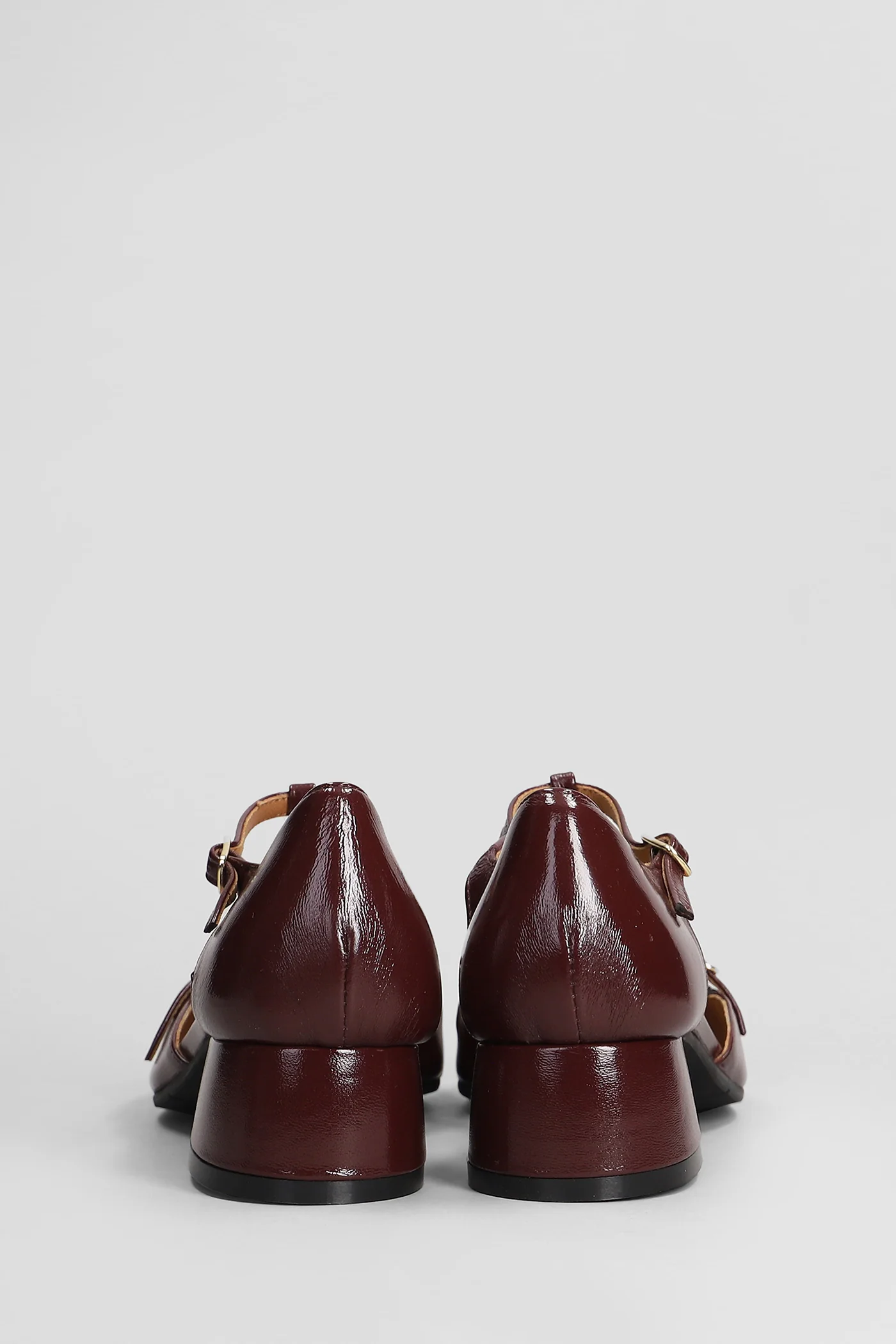 Pumps in bordeaux leather - Image 4