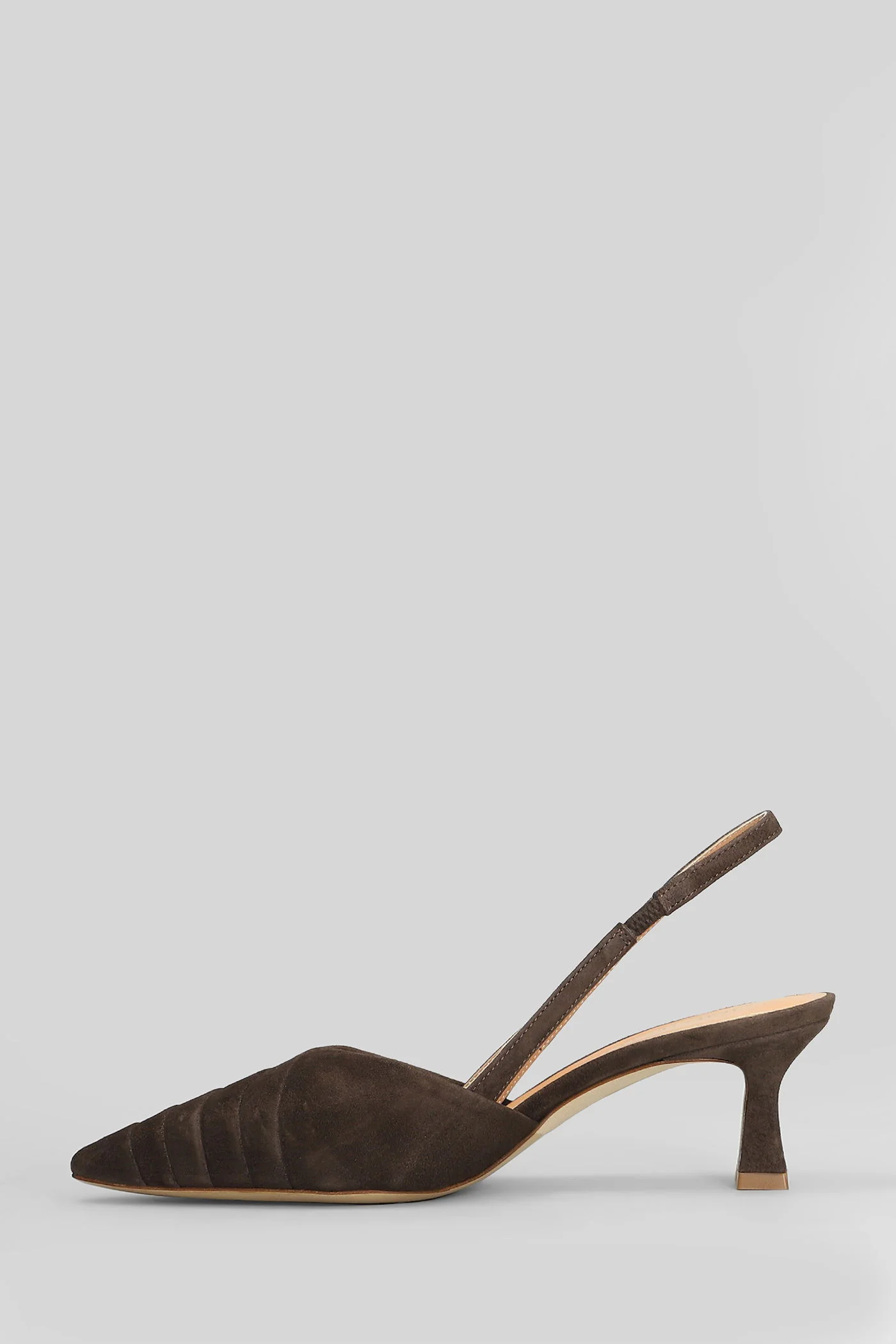 Pumps in dark brown suede - Image 3