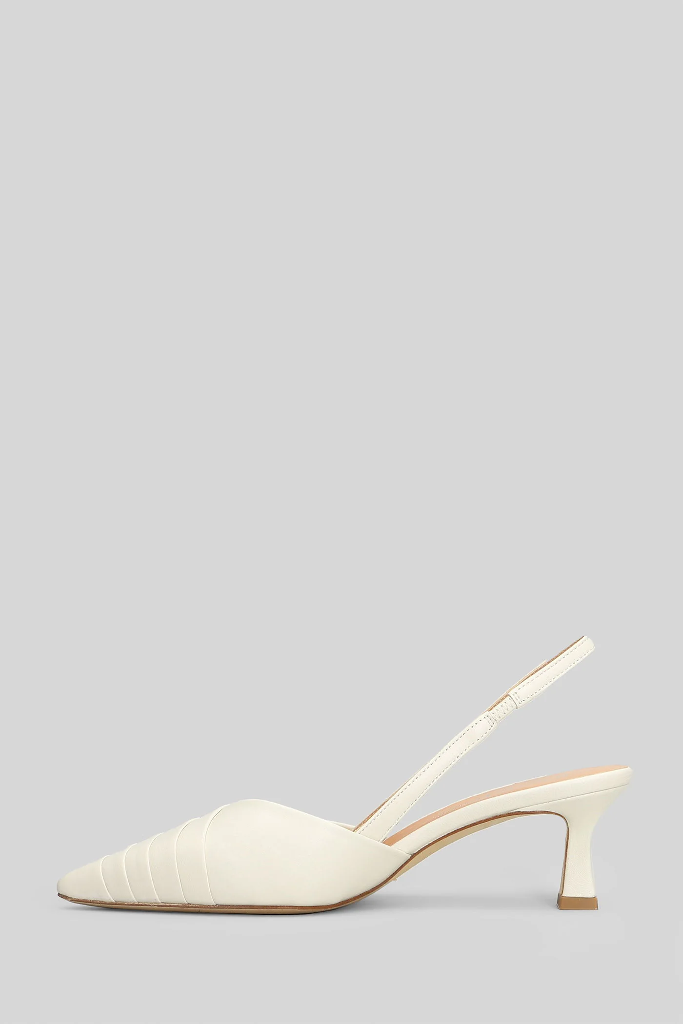 Pumps in white leather - Image 3