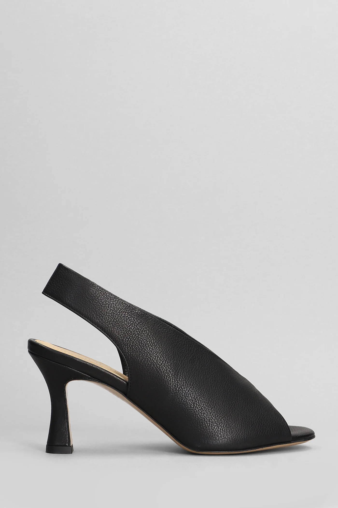Sandals in black leather