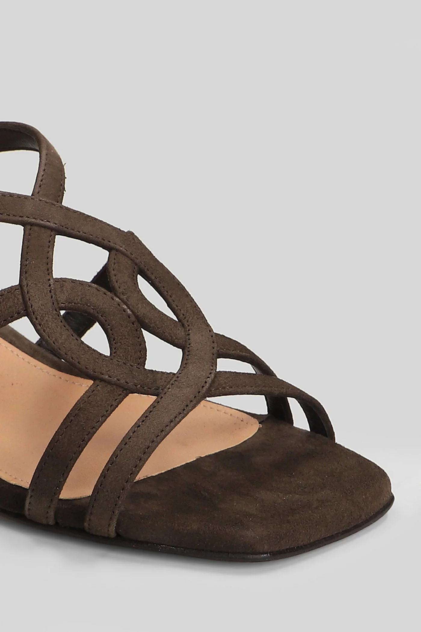 Sandals in dark brown suede - Image 5