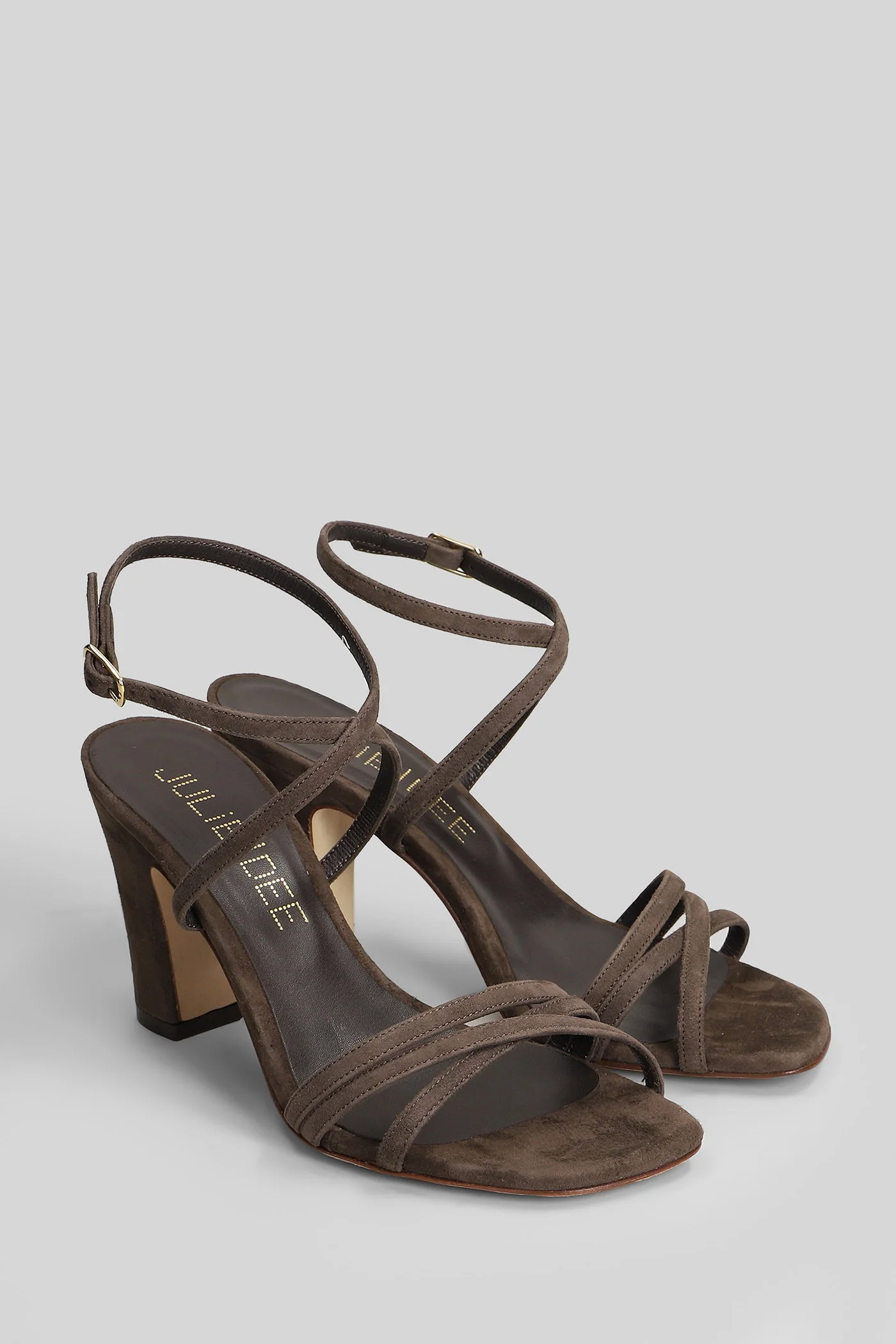 Sandals in dark brown suede - Image 2