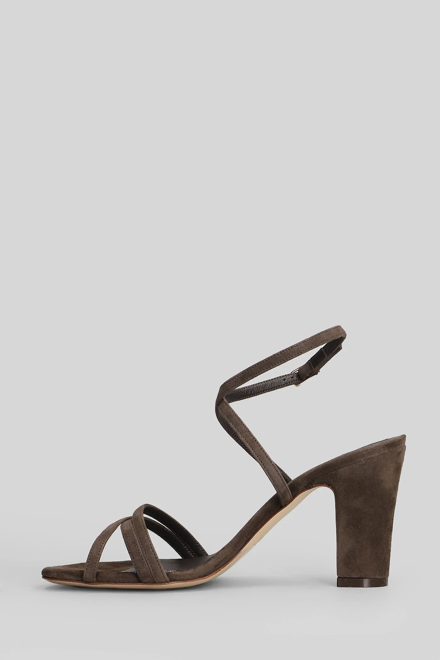 Sandals in dark brown suede - Image 3