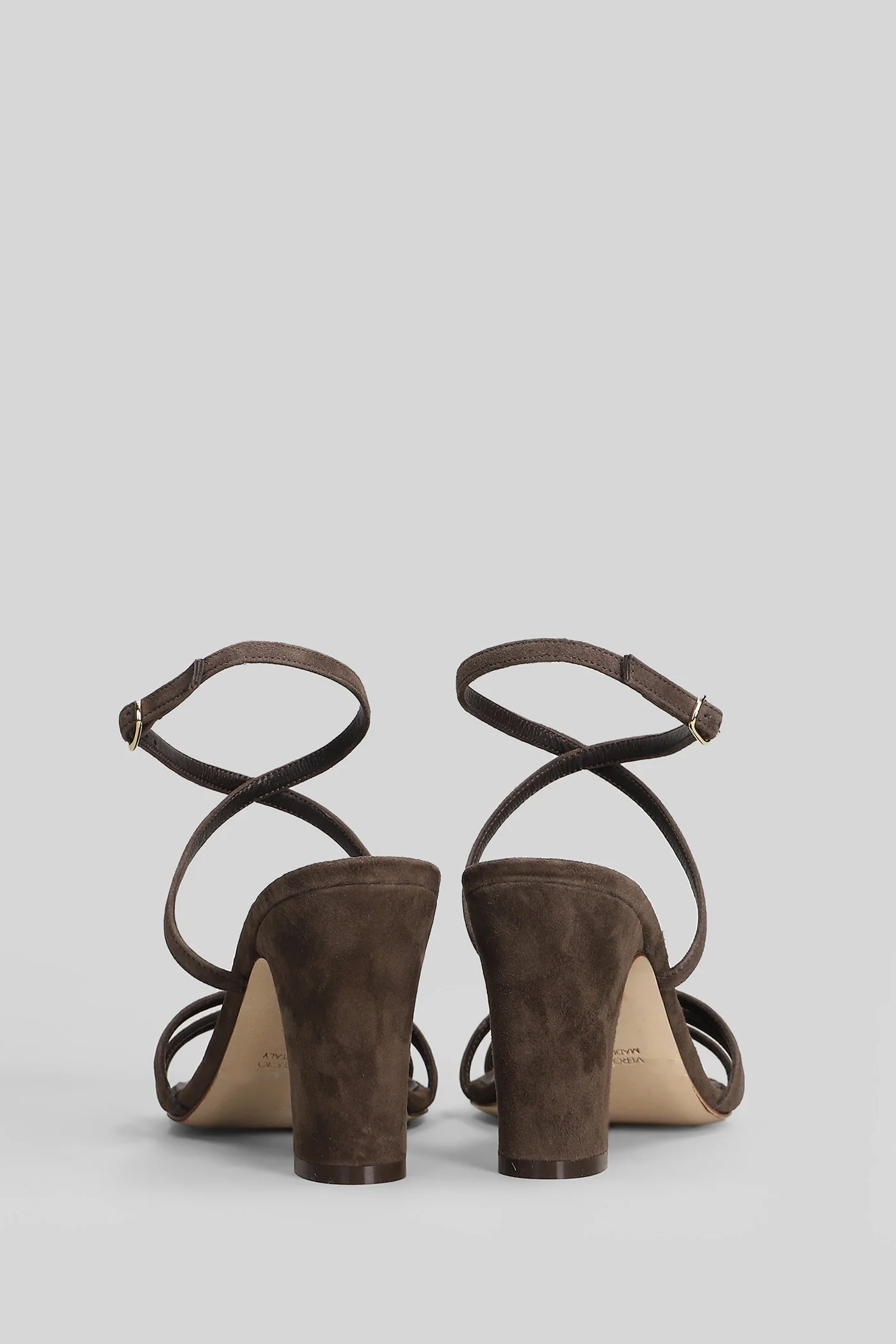 Sandals in dark brown suede - Image 4